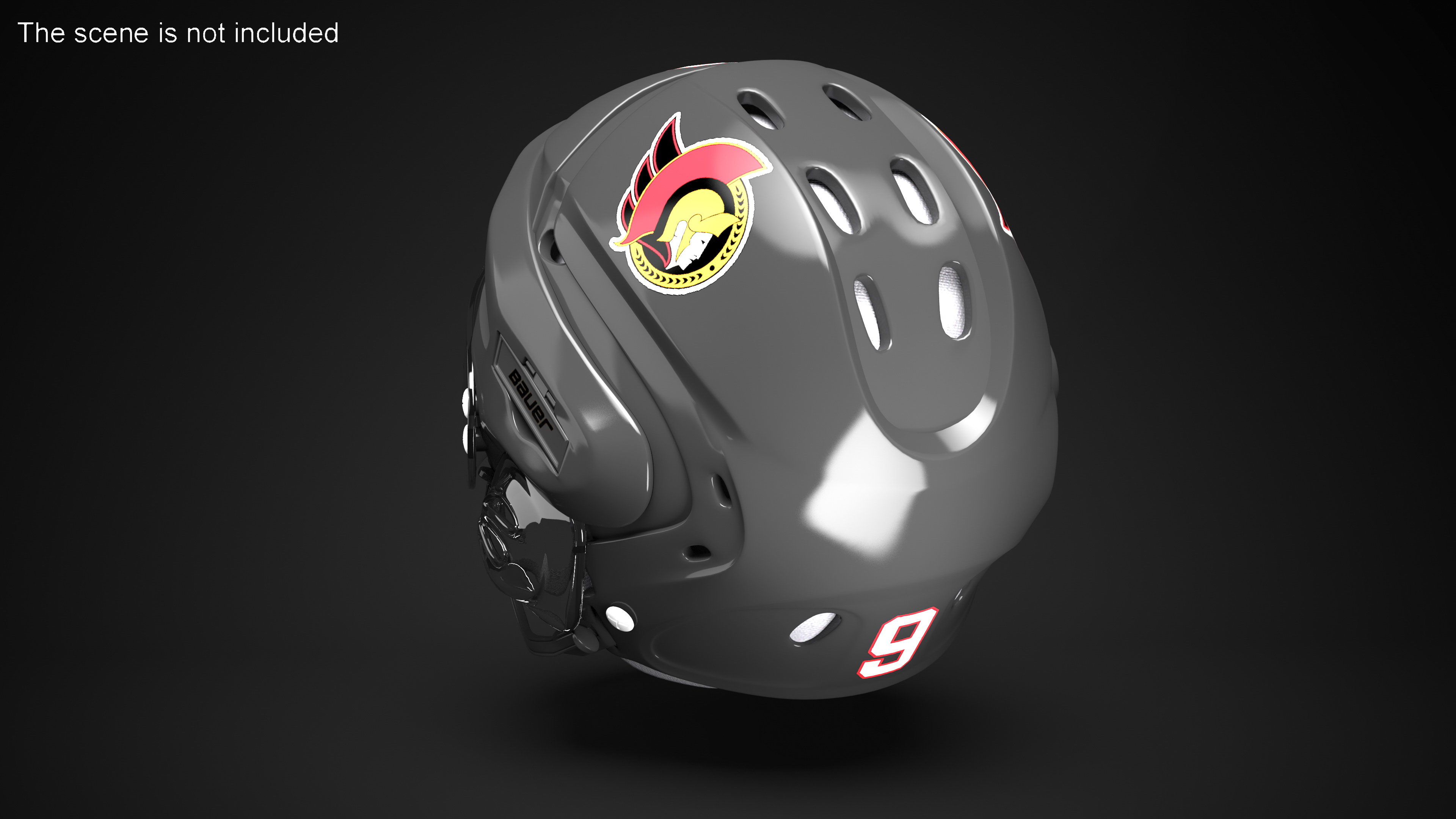 Hockey Helmet Ottawa Senators 3D model