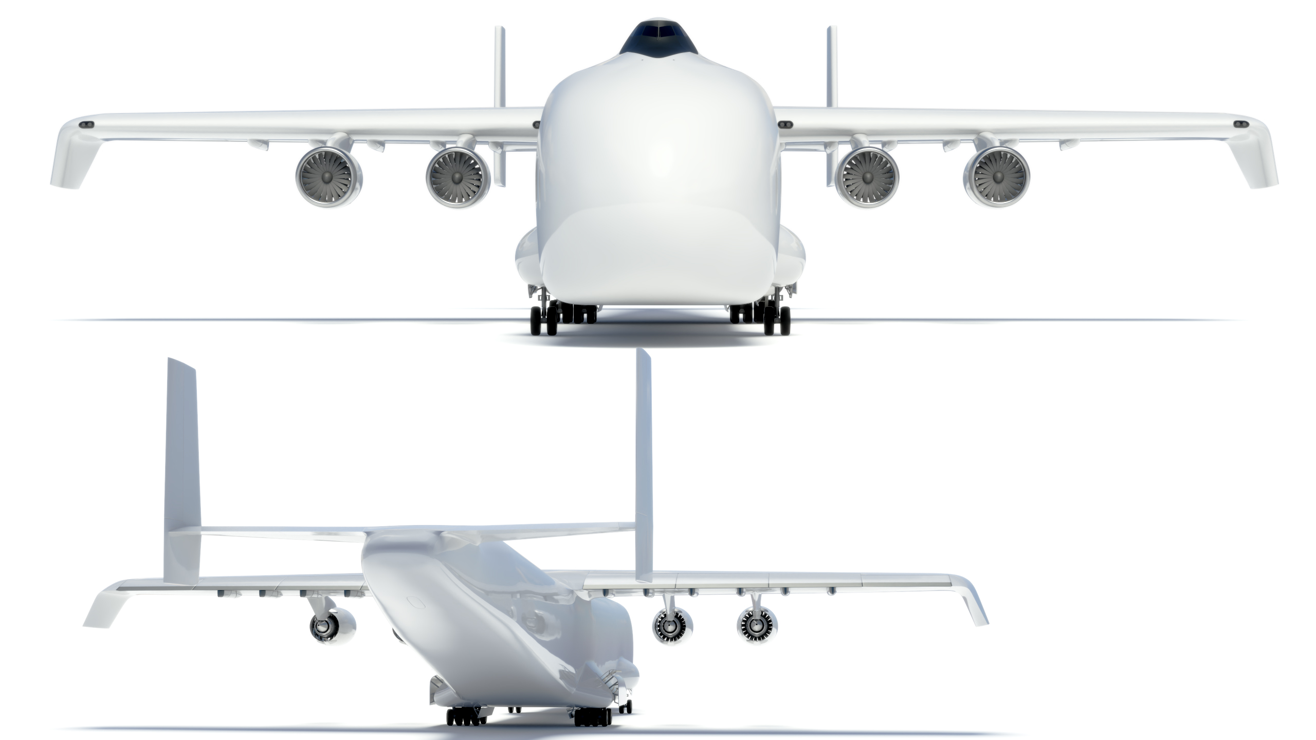 3D Giant Cargo Plane Rigged for Cinema 4D model