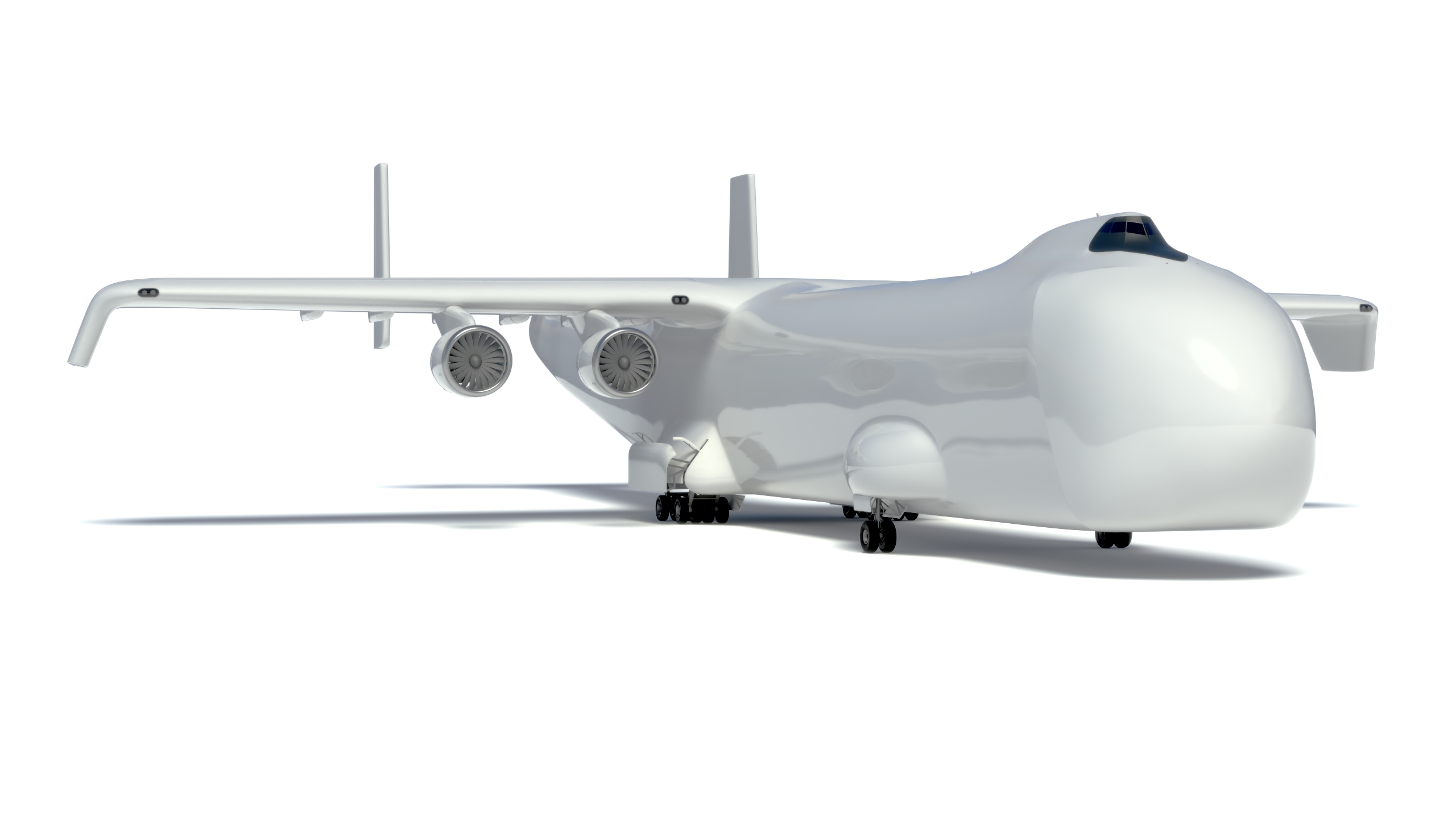 3D Giant Cargo Plane Rigged for Cinema 4D model