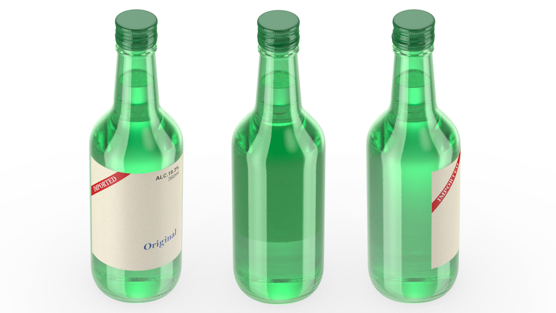 3D Alcoholic Beverage model