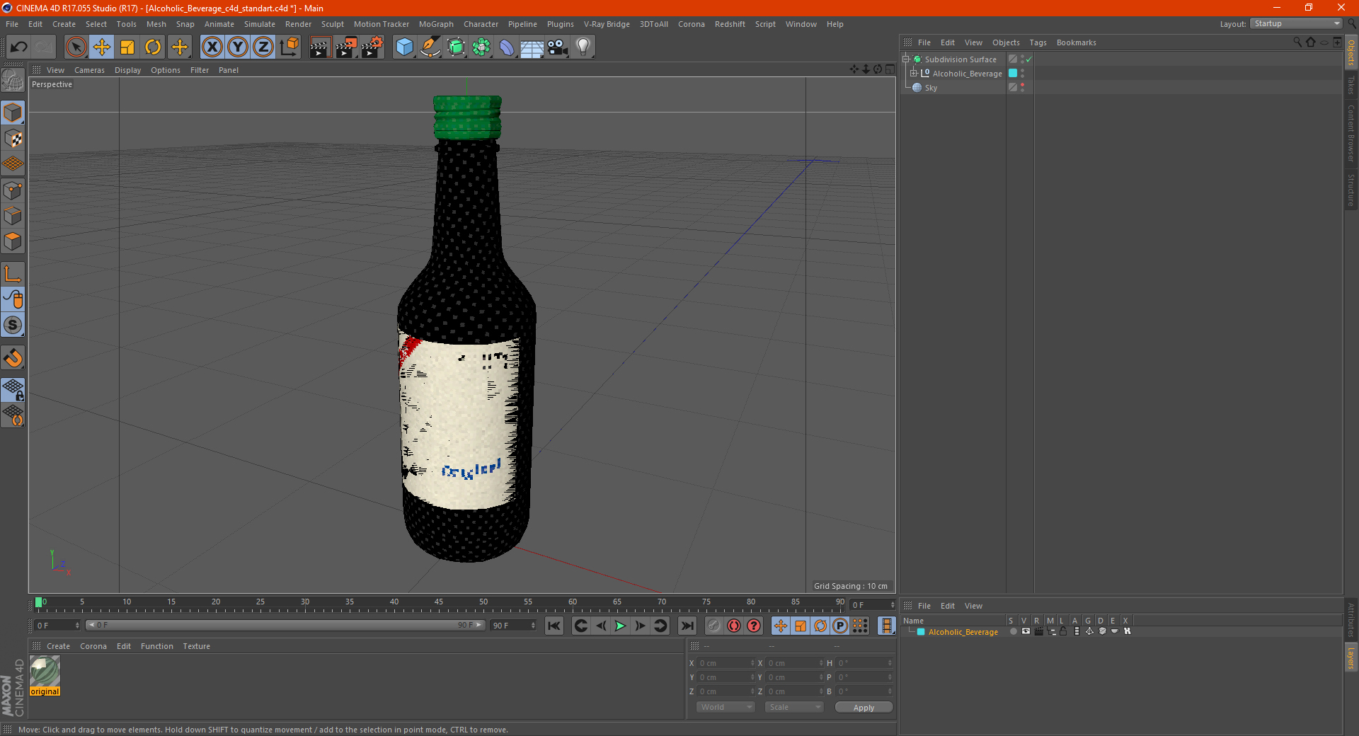 3D Alcoholic Beverage model