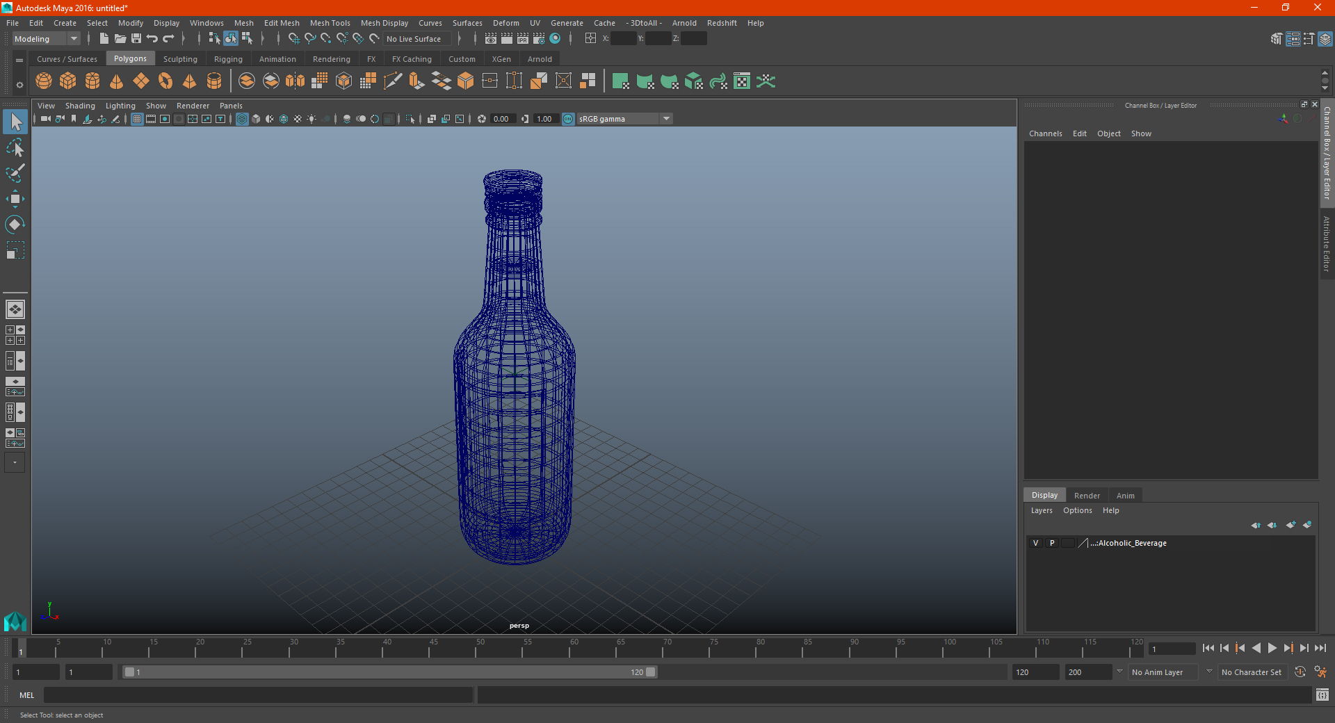 3D Alcoholic Beverage model