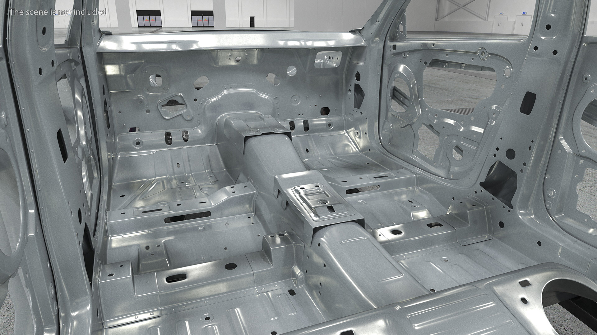 3D Car Chassis with Frame Rigged for Cinema 4D model