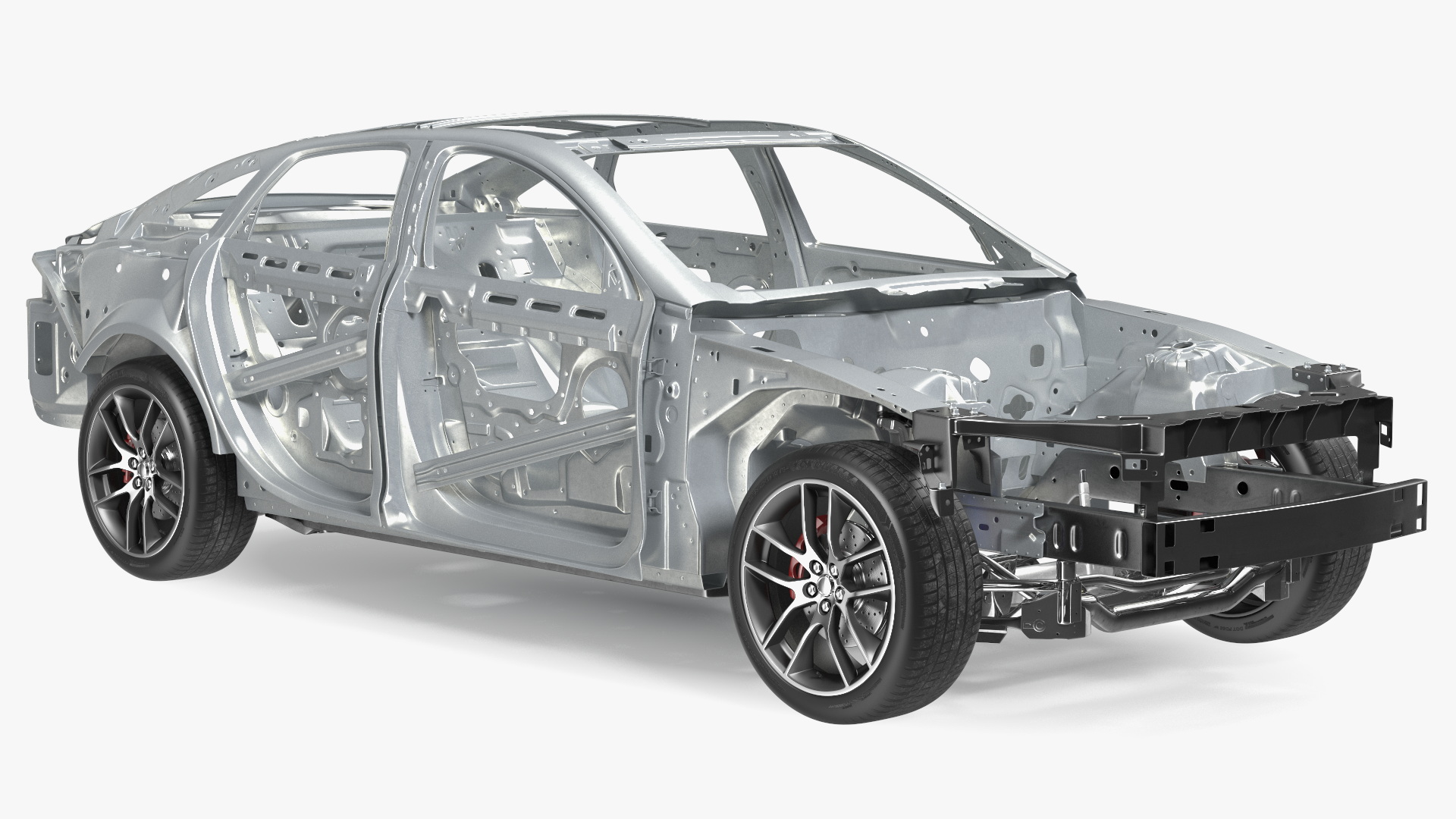 3D Car Chassis with Frame Rigged for Cinema 4D model