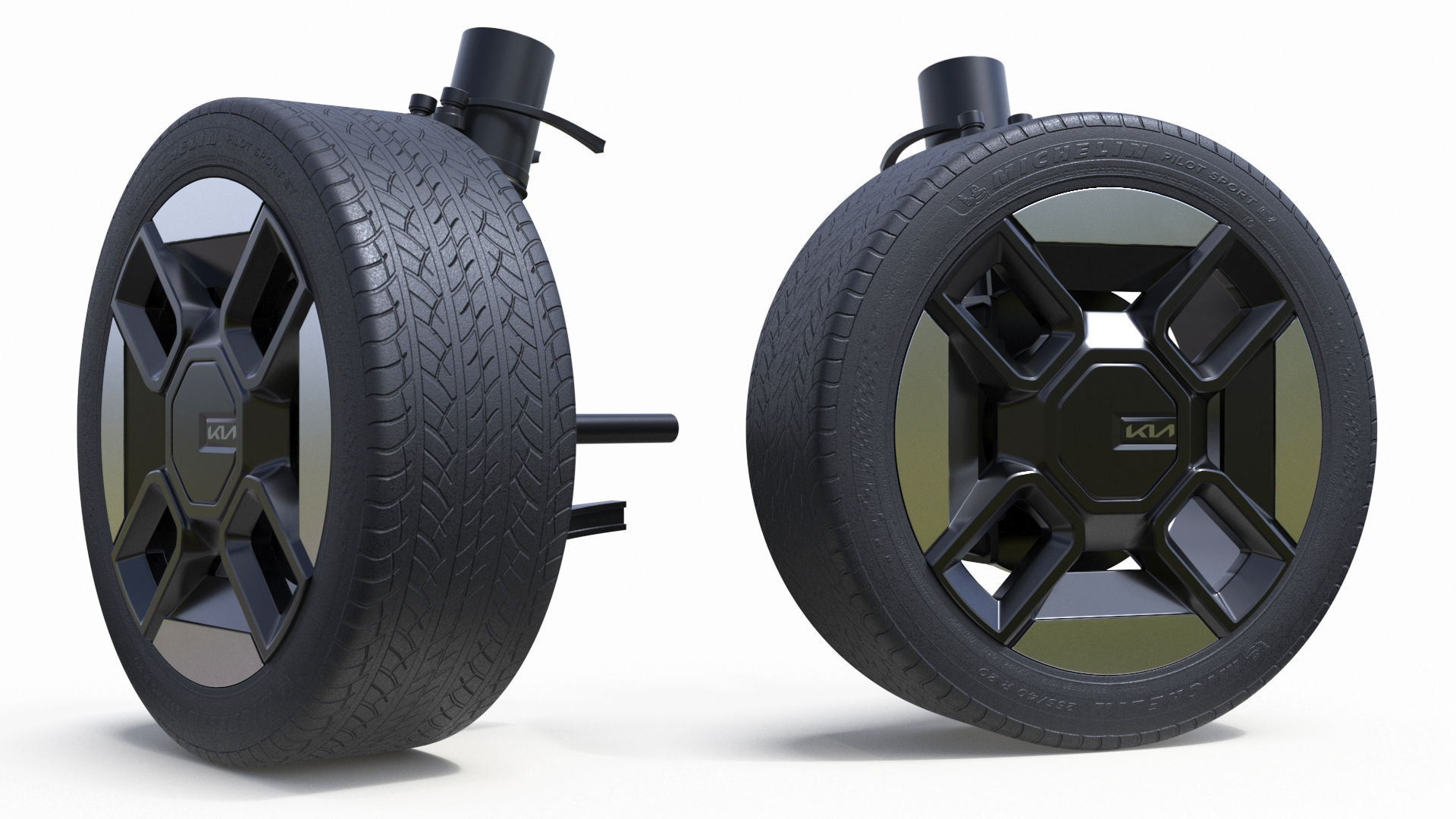 KIA Automobile Wheel and Suspension Assembly 3D model