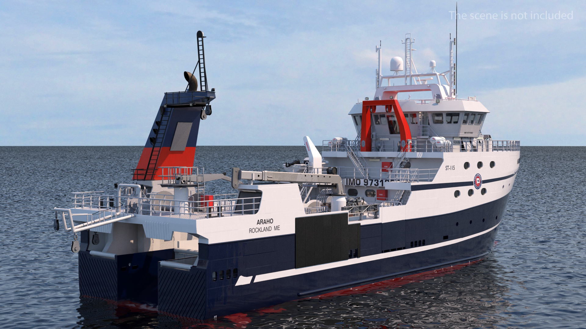 ARAHO Freezer Processor Factory Trawler 3D model