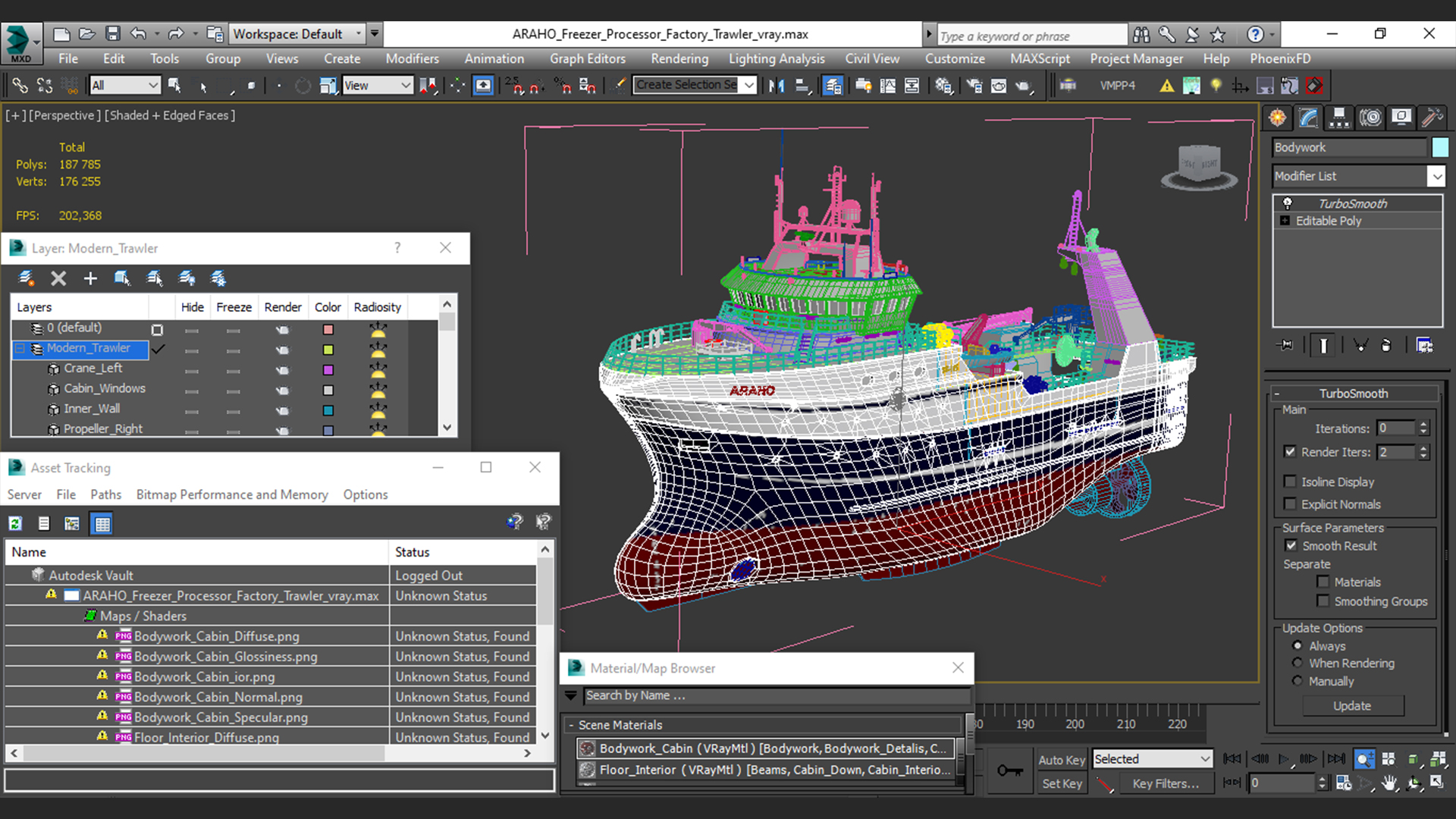 ARAHO Freezer Processor Factory Trawler 3D model