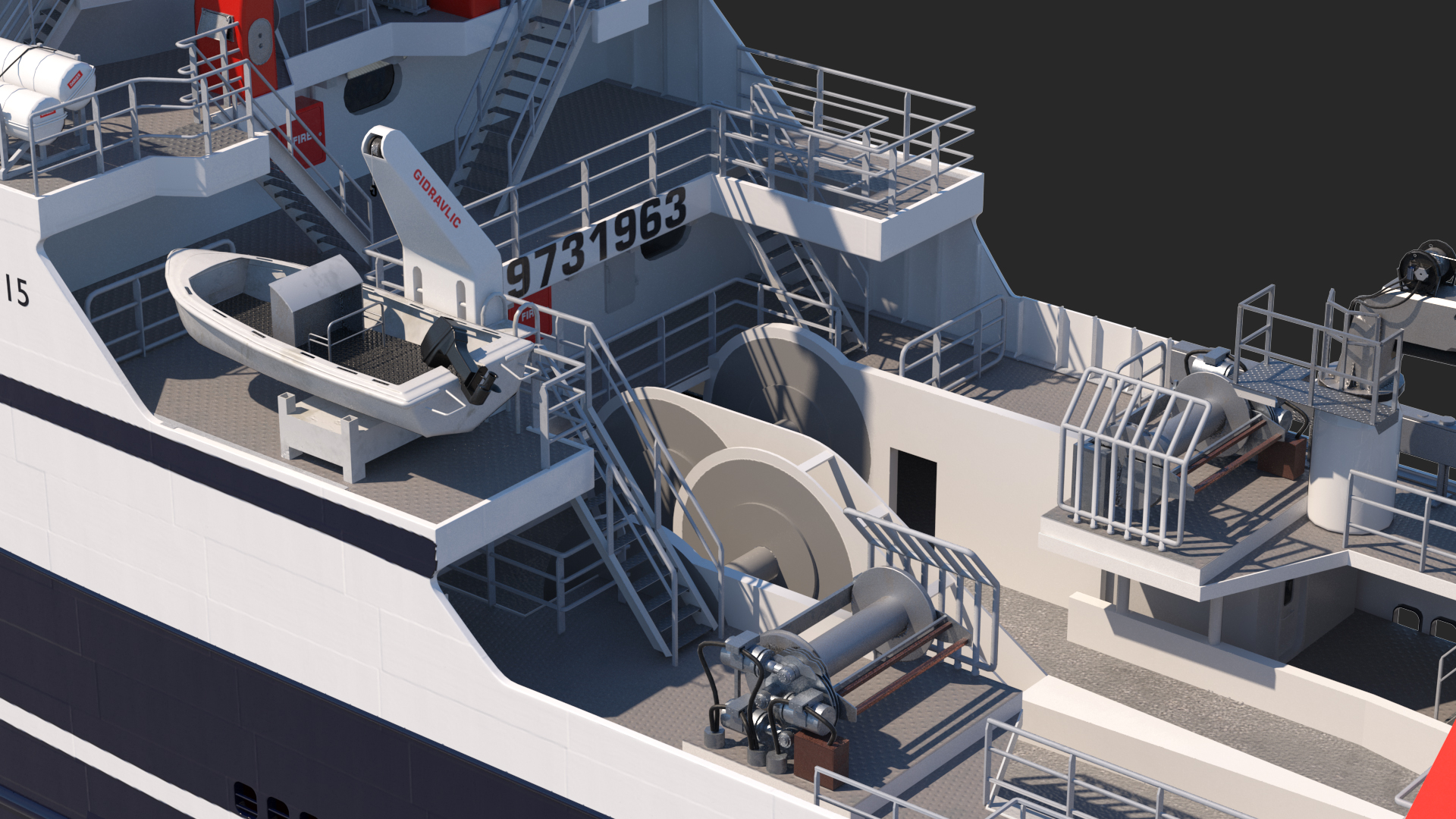 ARAHO Freezer Processor Factory Trawler 3D model