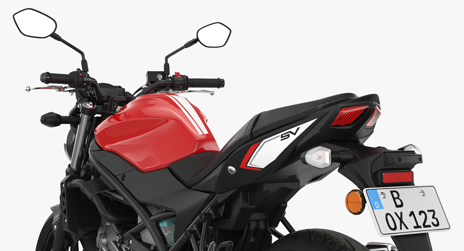 3D Sport Bike Suzuki SV650 2016 model