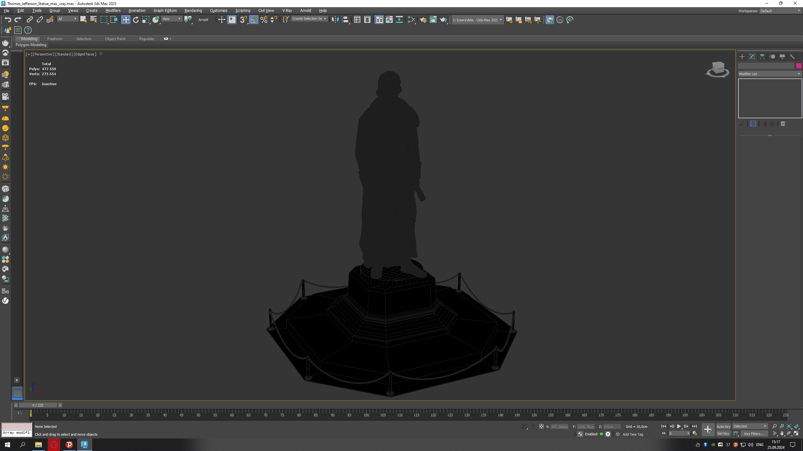 3D Thomas Jefferson Statue for 3D Print