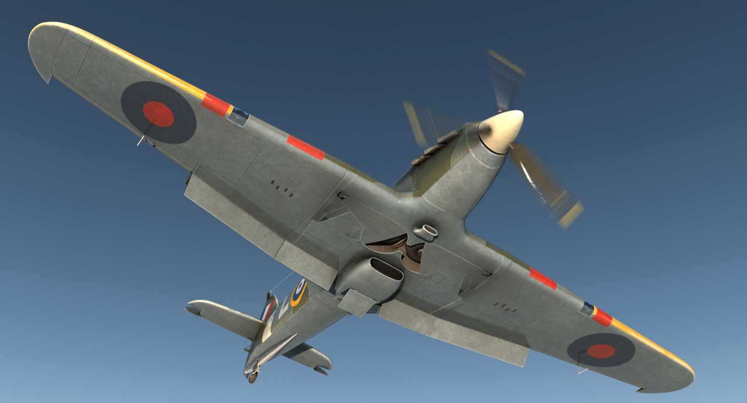 3D Hawker Hurricane Weathered