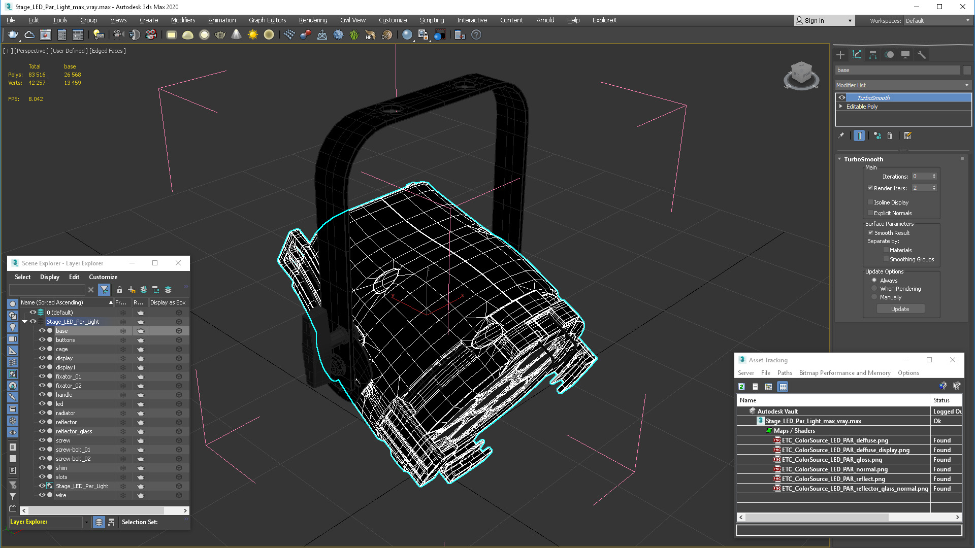 Stage LED Par Light 3D model