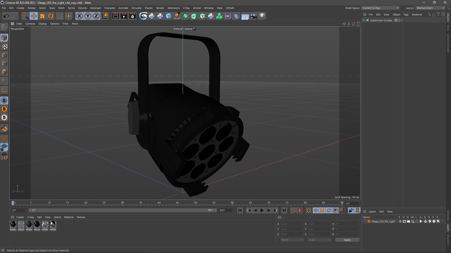 Stage LED Par Light 3D model