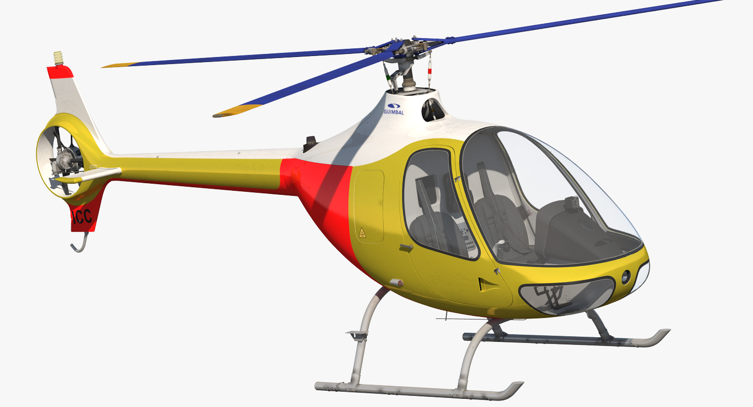 3D Light Helicopter Generic Rigged