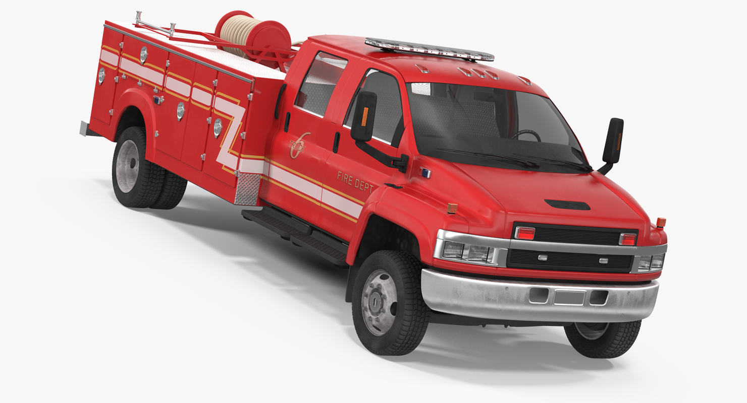 Old Fire Truck 3D model