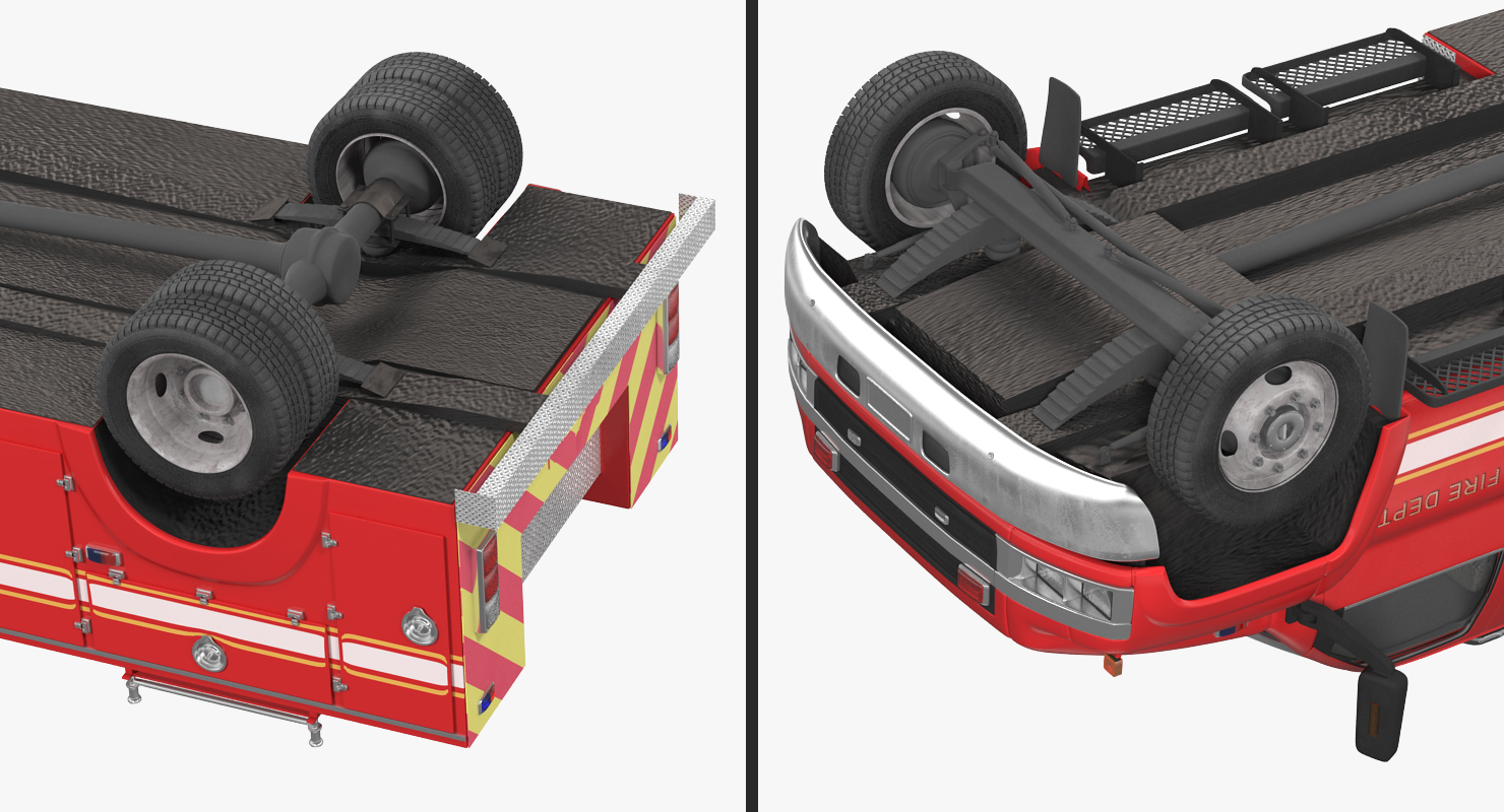 Old Fire Truck 3D model