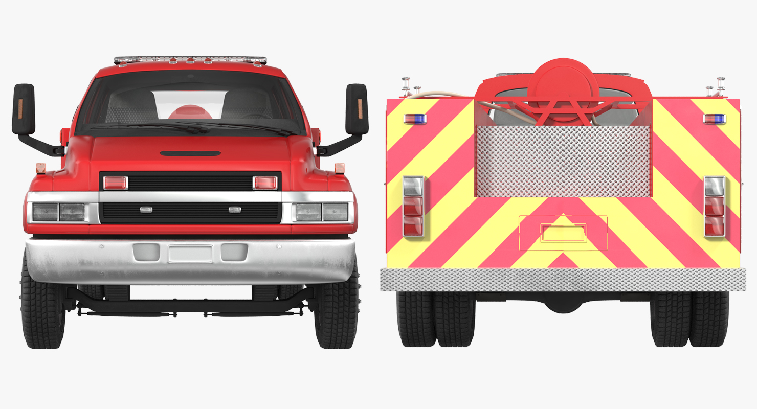 Old Fire Truck 3D model