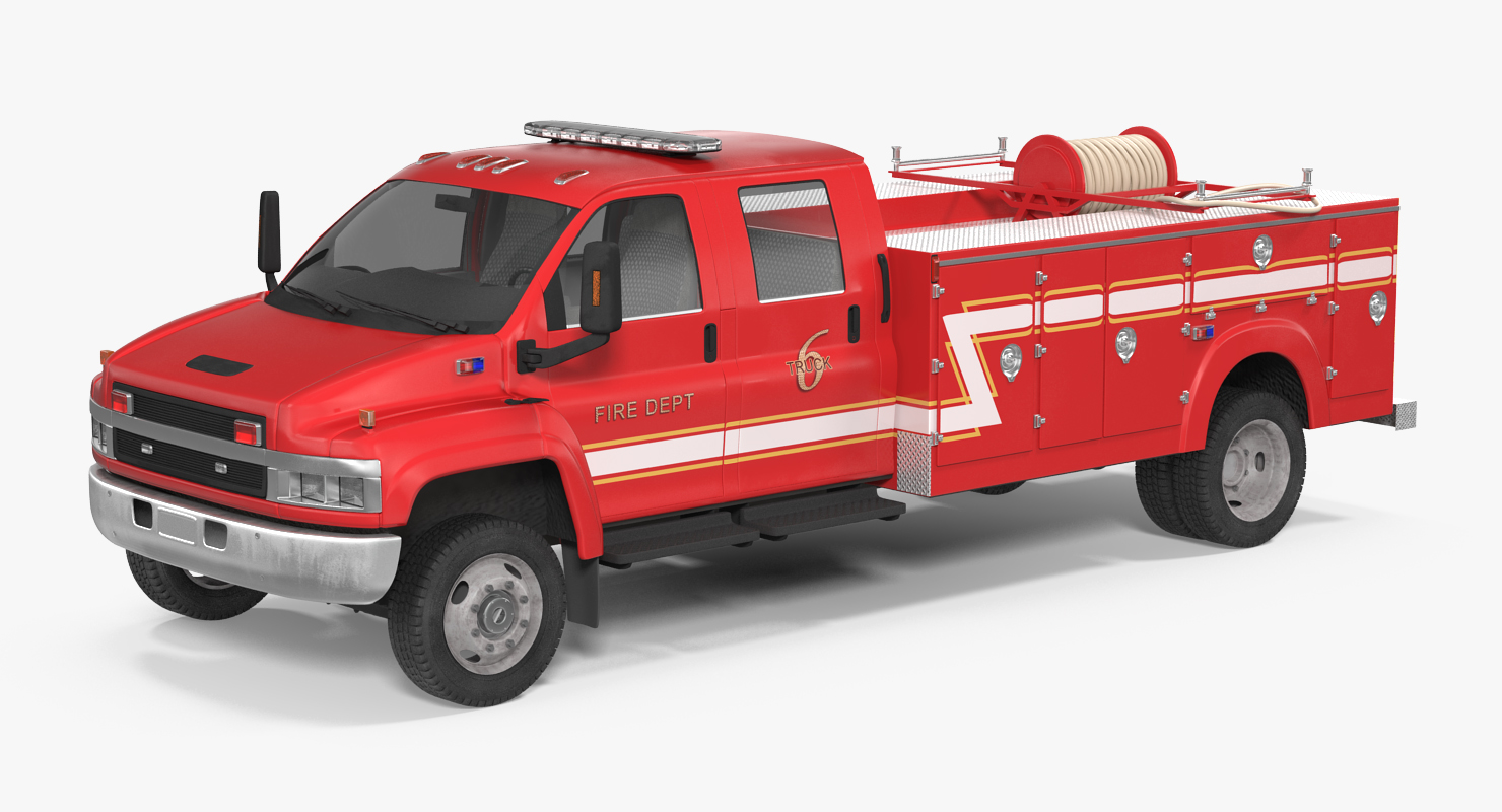 Old Fire Truck 3D model