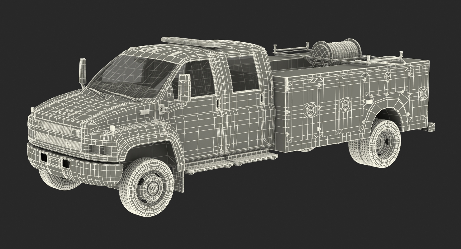 Old Fire Truck 3D model