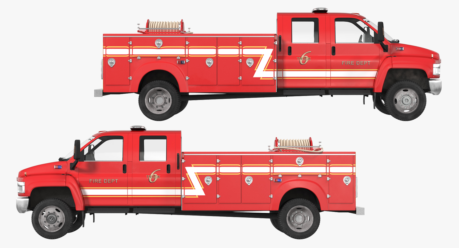 Old Fire Truck 3D model