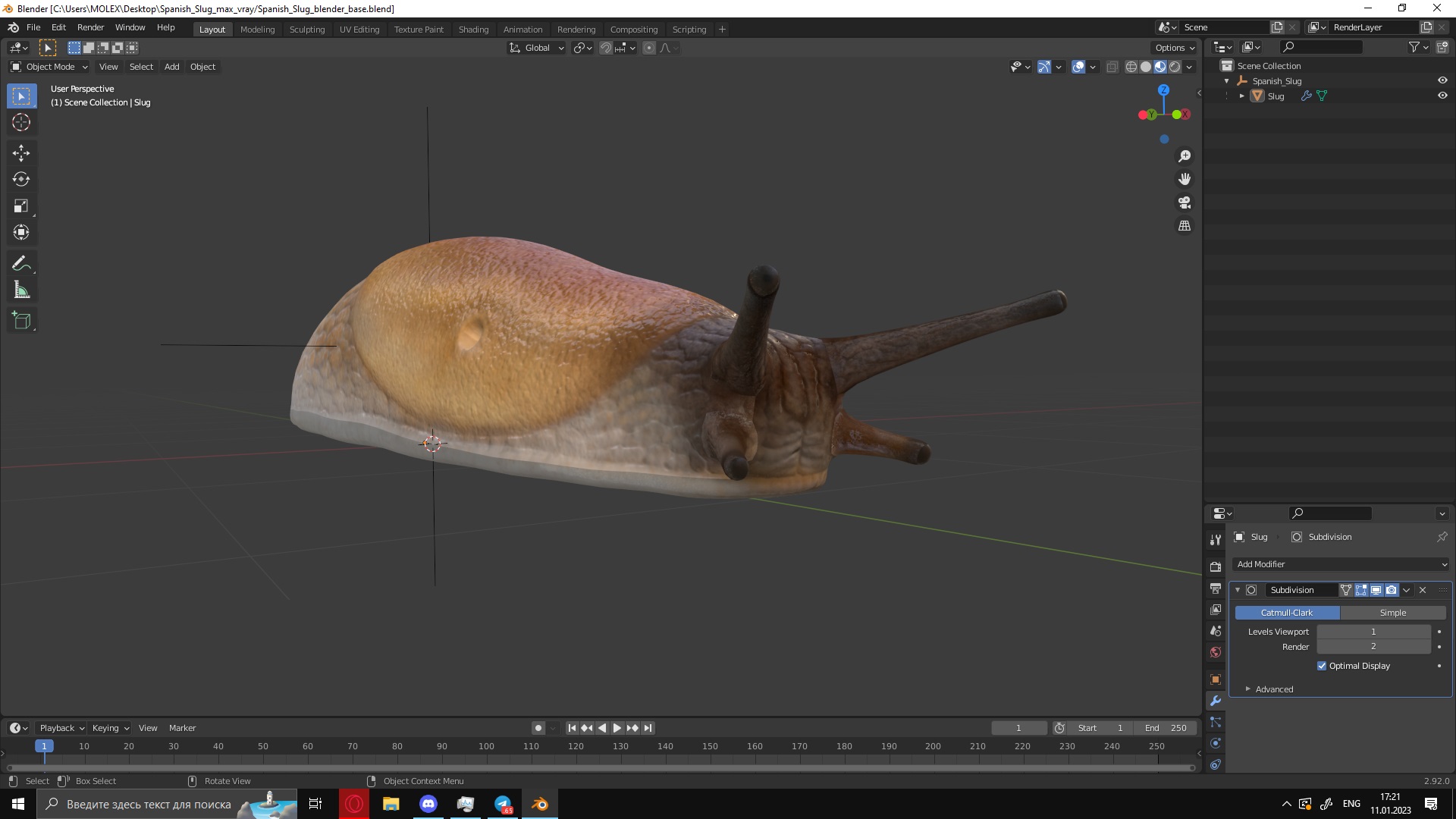 Spanish Slug 3D