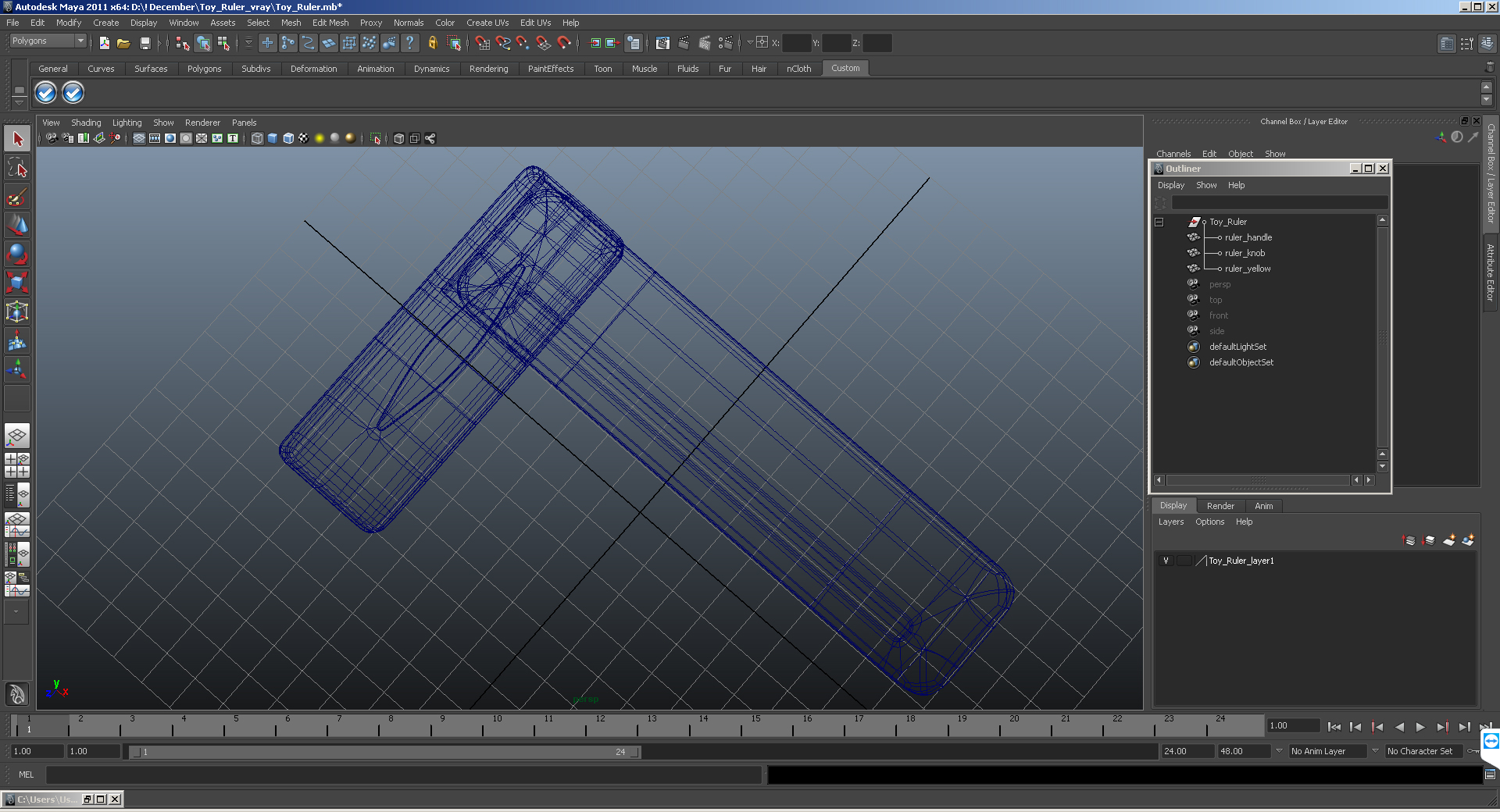 Toy Ruler 3D model