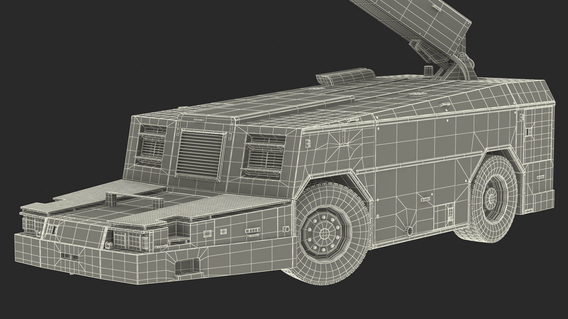 3D model Deicing Vehicle Generic Working Position