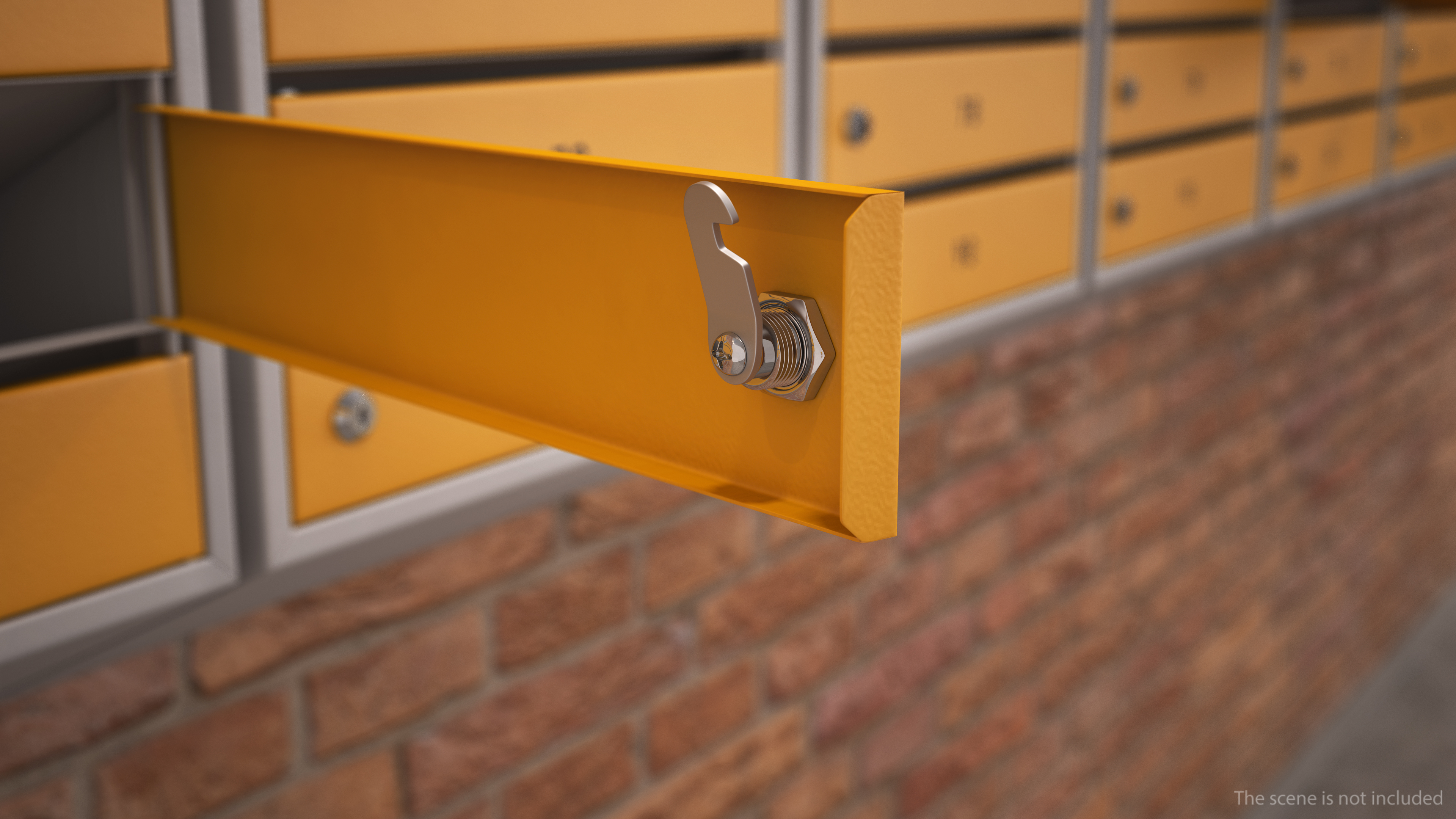 3D model Five Apartment Mailboxes Block