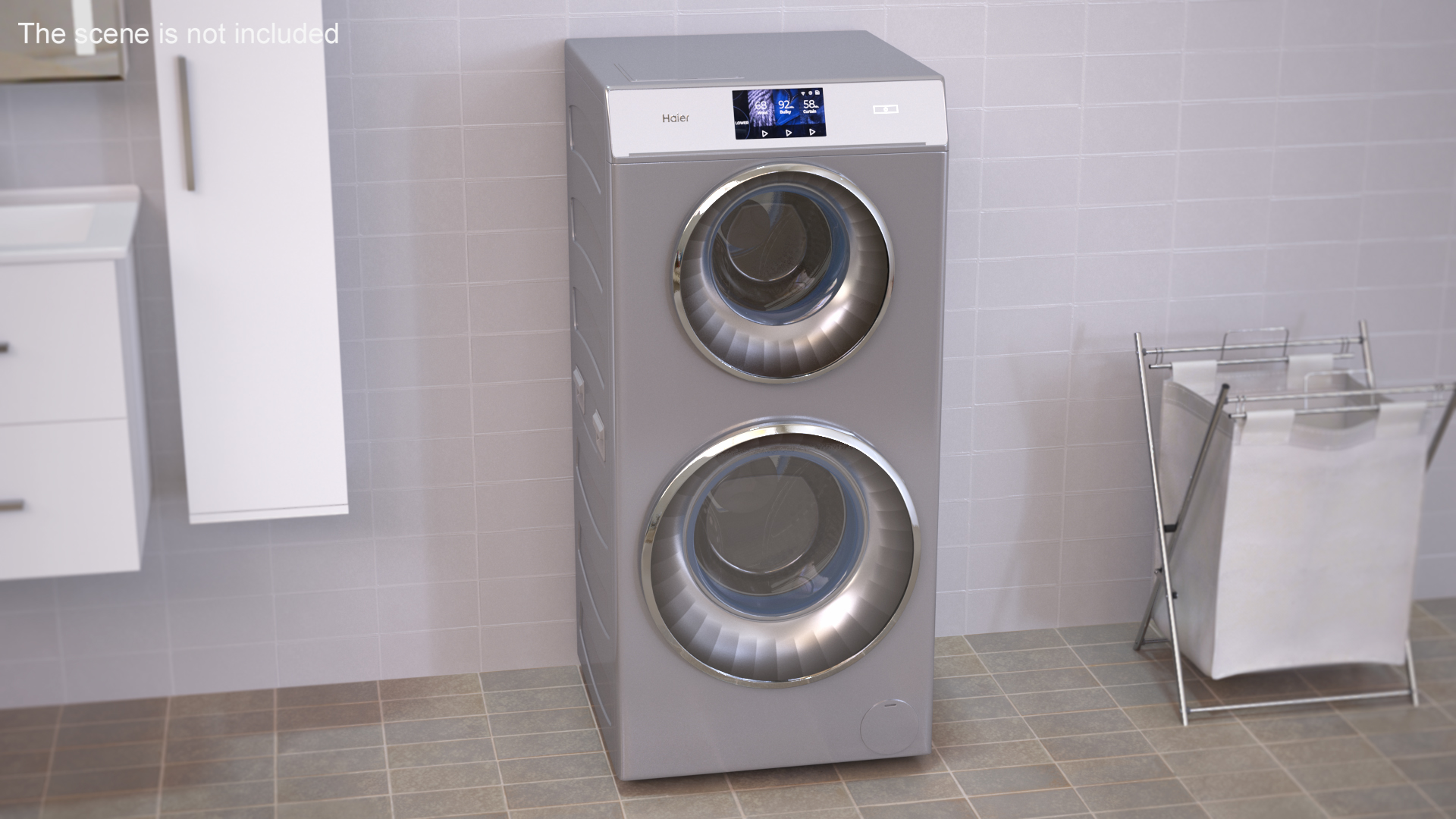 Haier DuoDrum Freestanding Washing Machine 3D