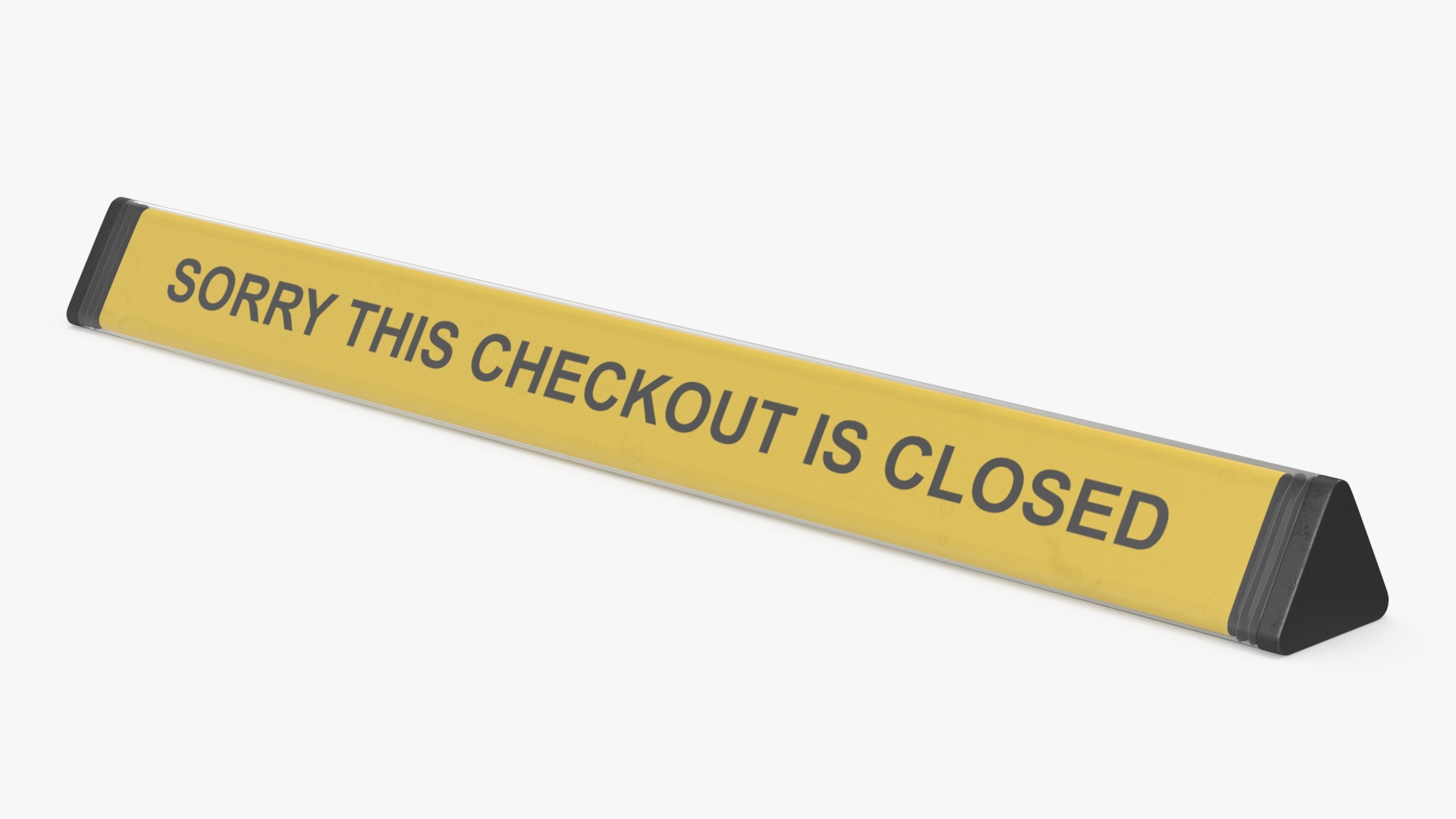 Triangular Checkout Divider Yellow 3D model