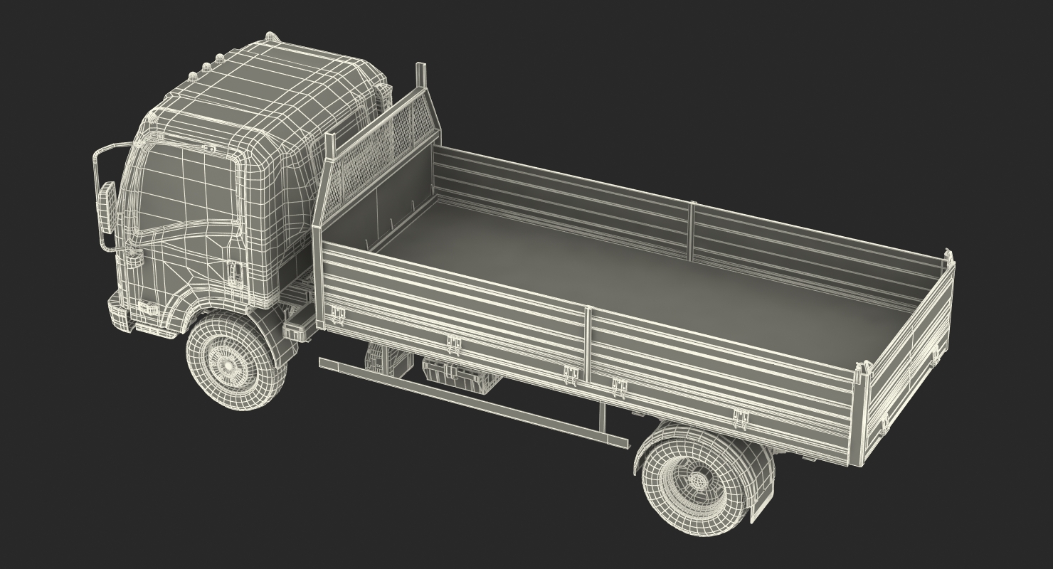 Dropside Truck Generic Rigged 3D model