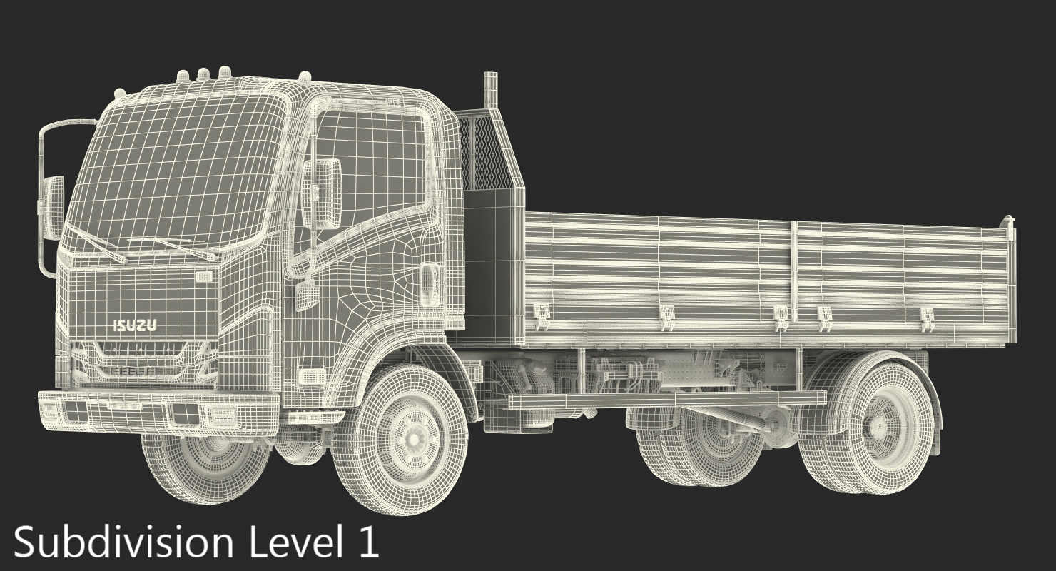 Dropside Truck Generic Rigged 3D model