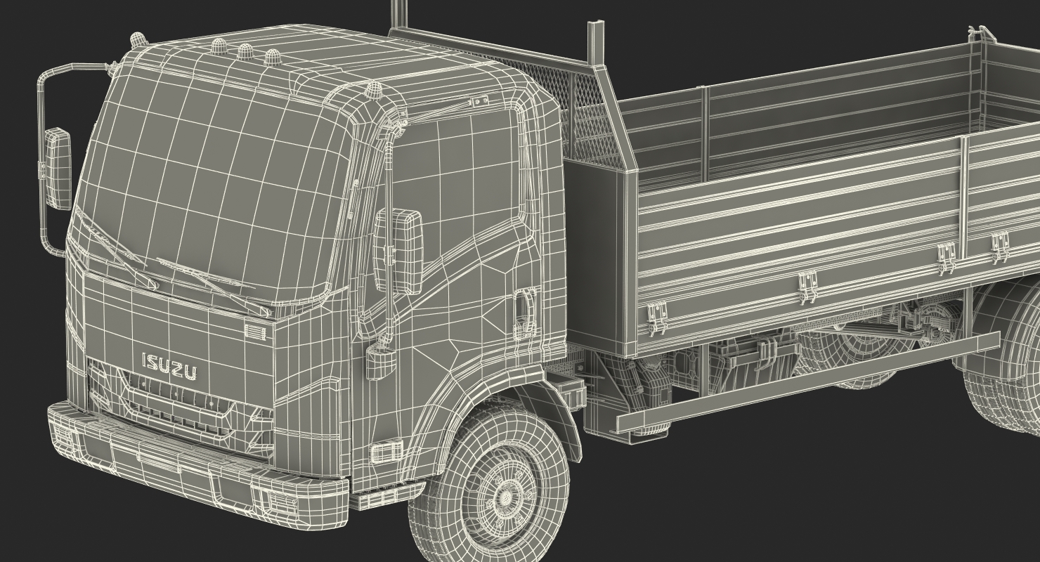 Dropside Truck Generic Rigged 3D model