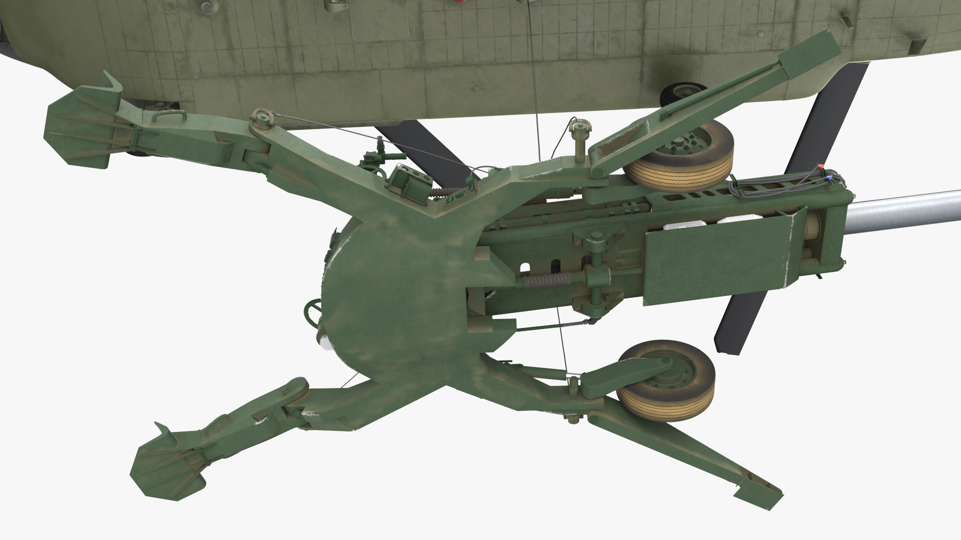 3D US Army Transport Helicopter With Howitzer M777 155mm model