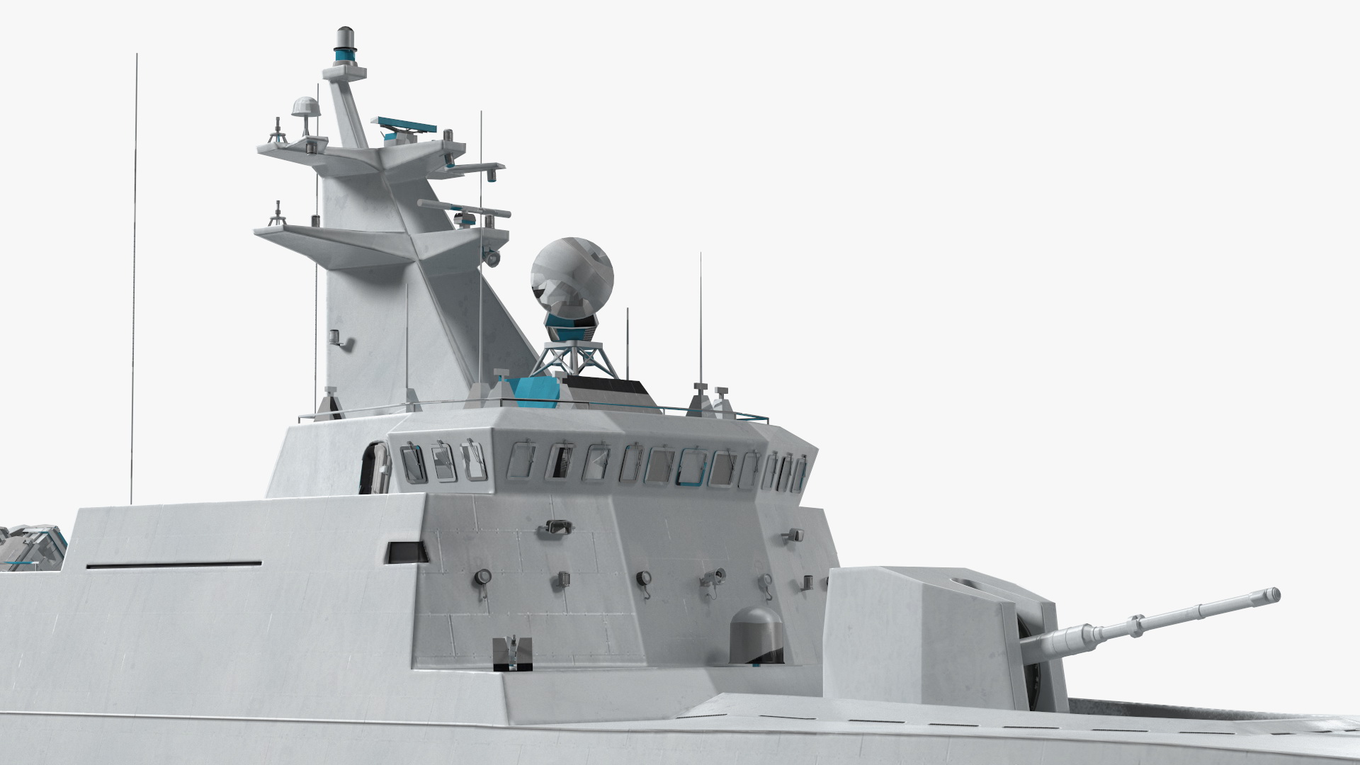 3D Catamaran Stealth Corvette Ship