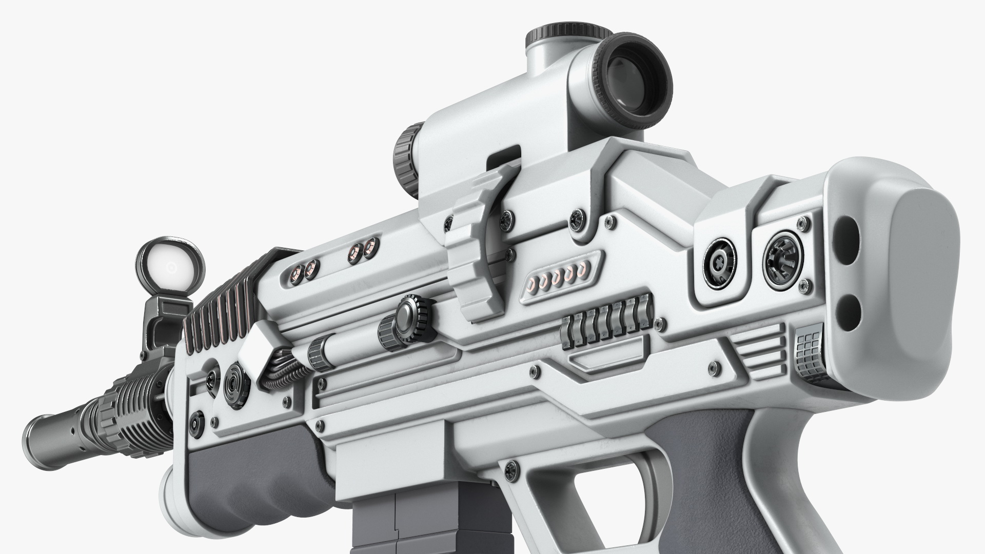 3D Futuristic Rifle with Bullet model