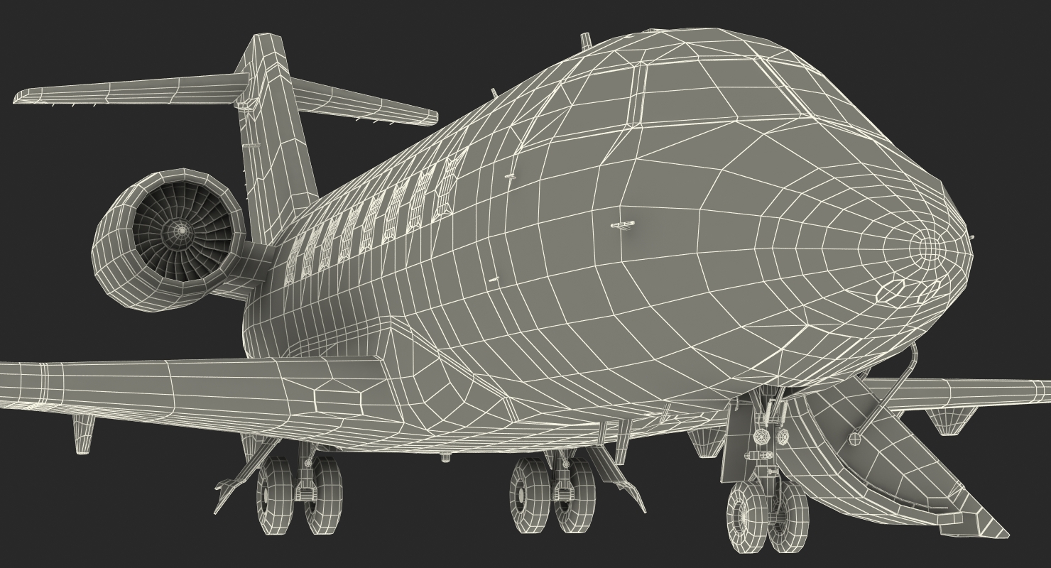 3D Bombardier Challenger 604 Business Jet Generic 2 model