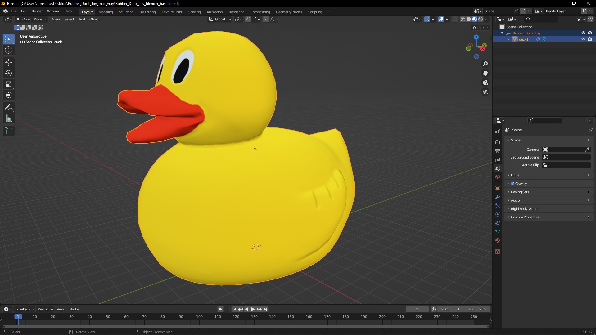 3D model Rubber Duck Toy