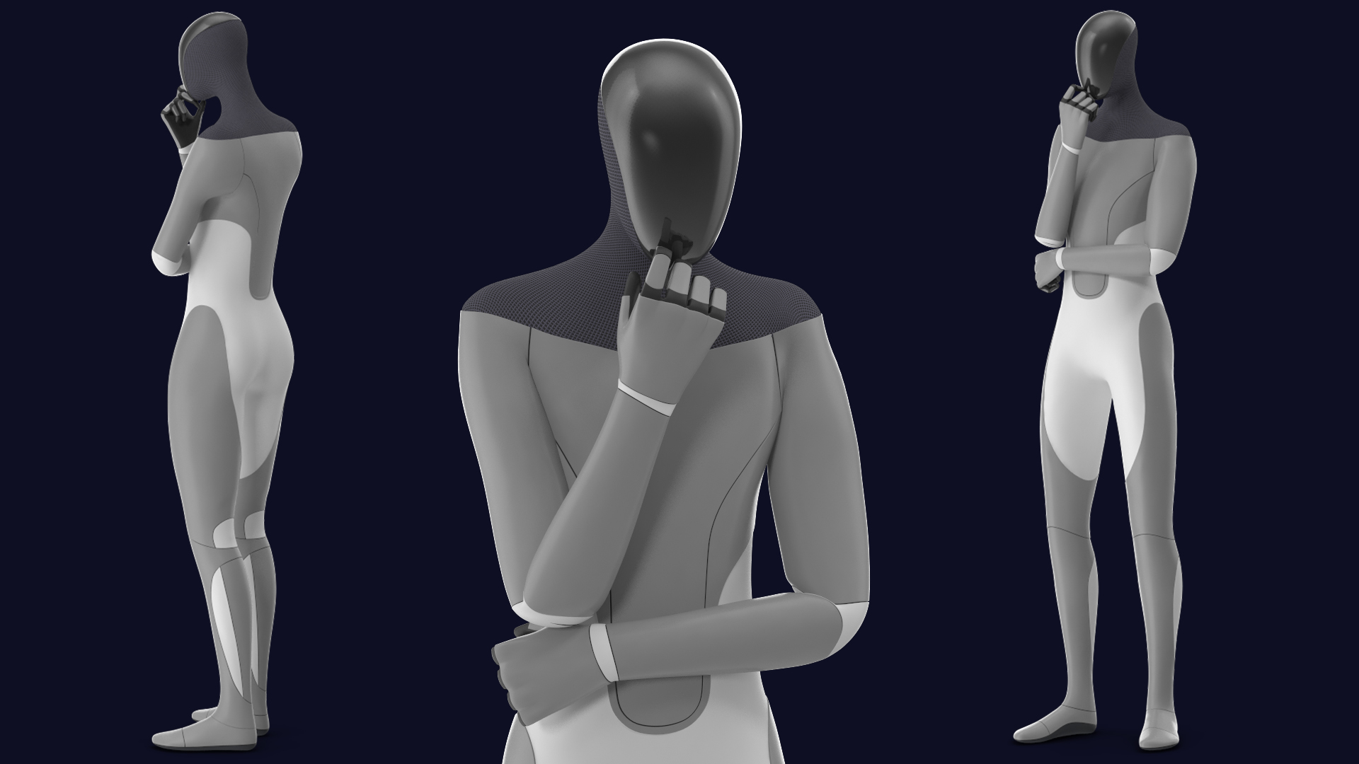 3D model Robotic Humanoid Standing Pose