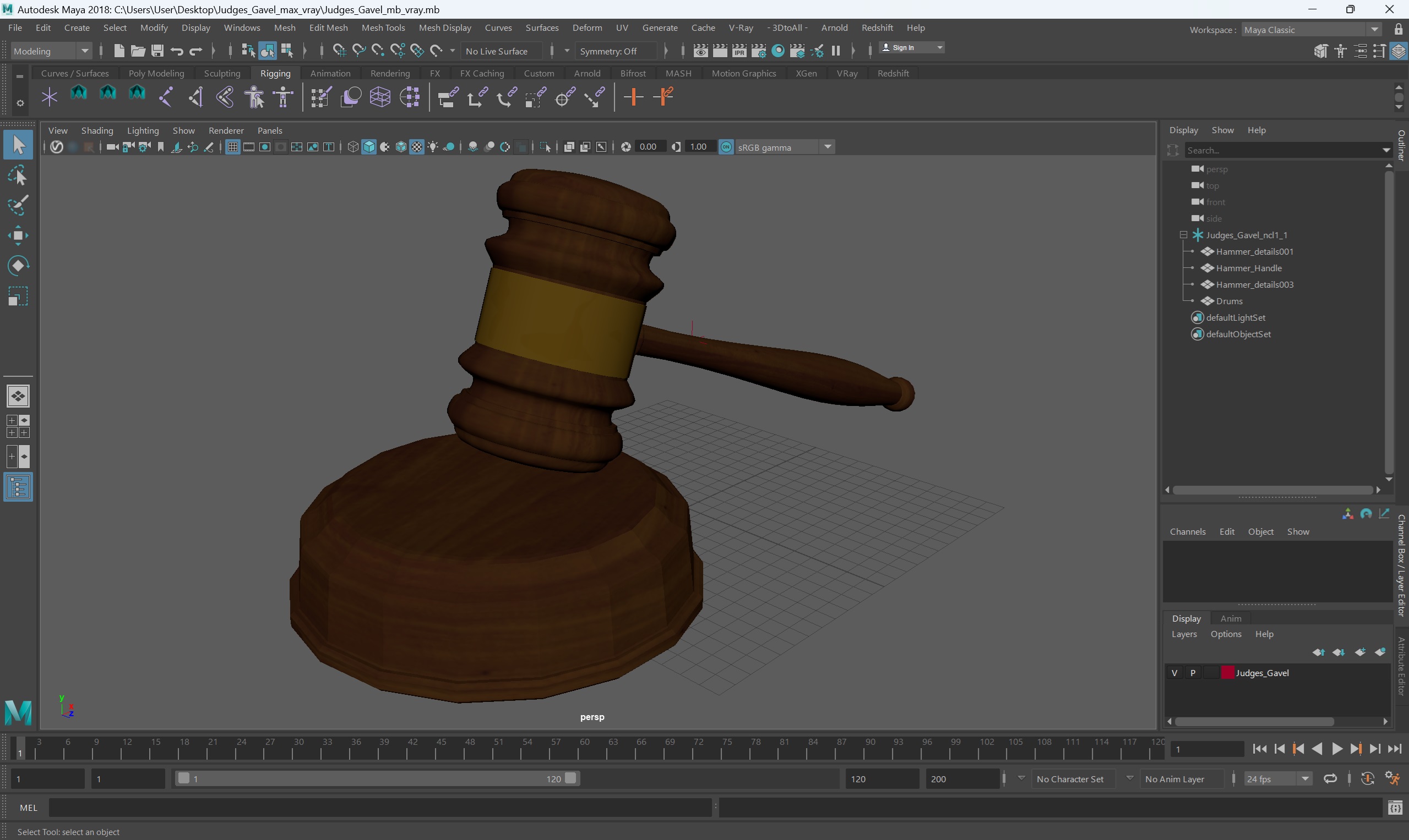 Judges Gavel 3D