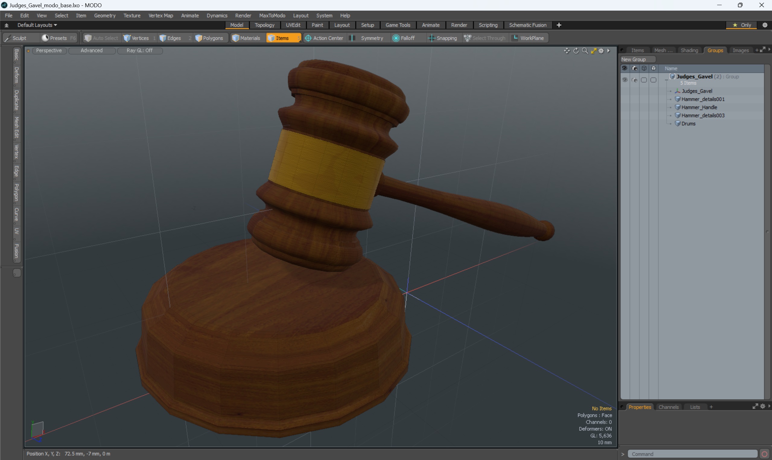 Judges Gavel 3D