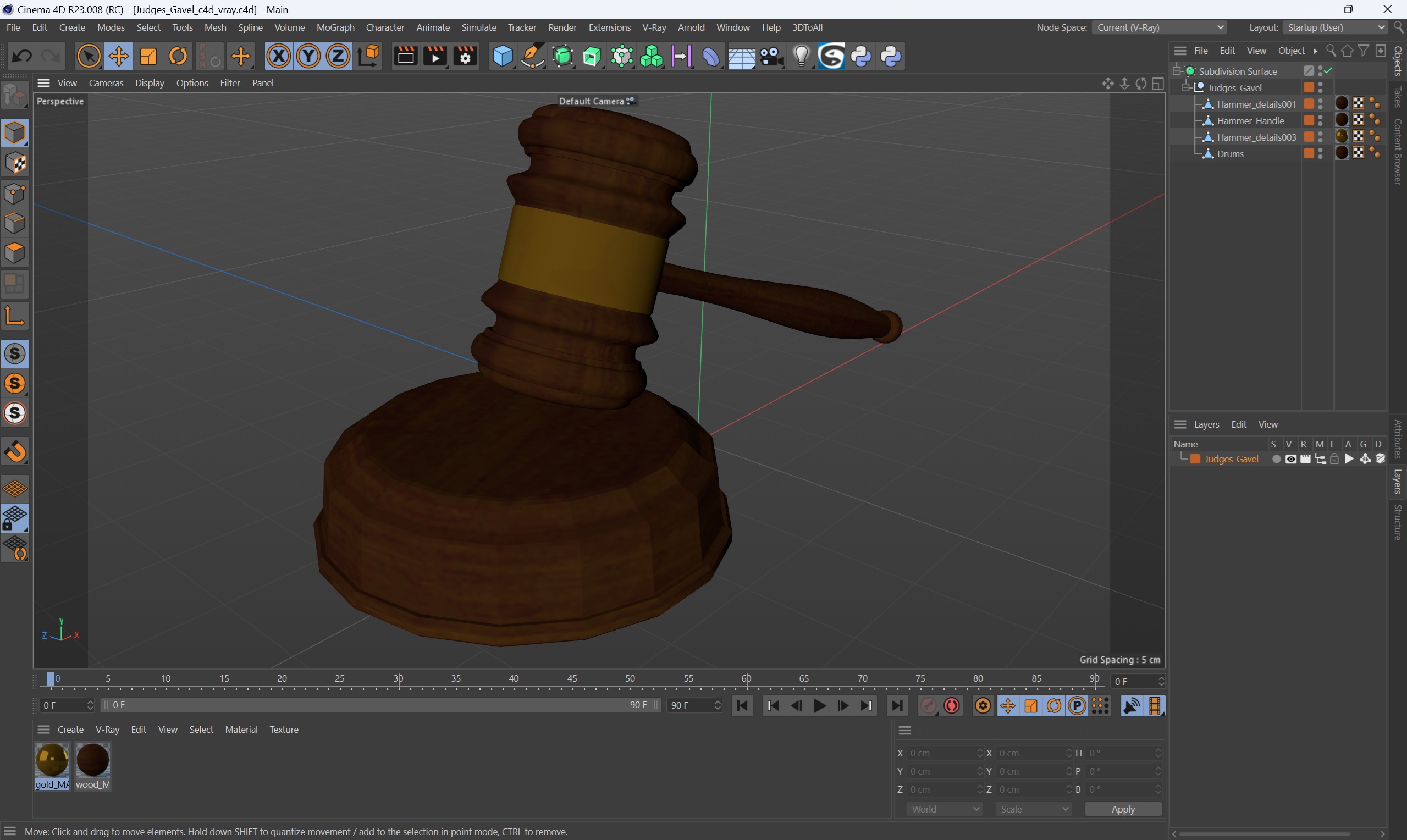 Judges Gavel 3D