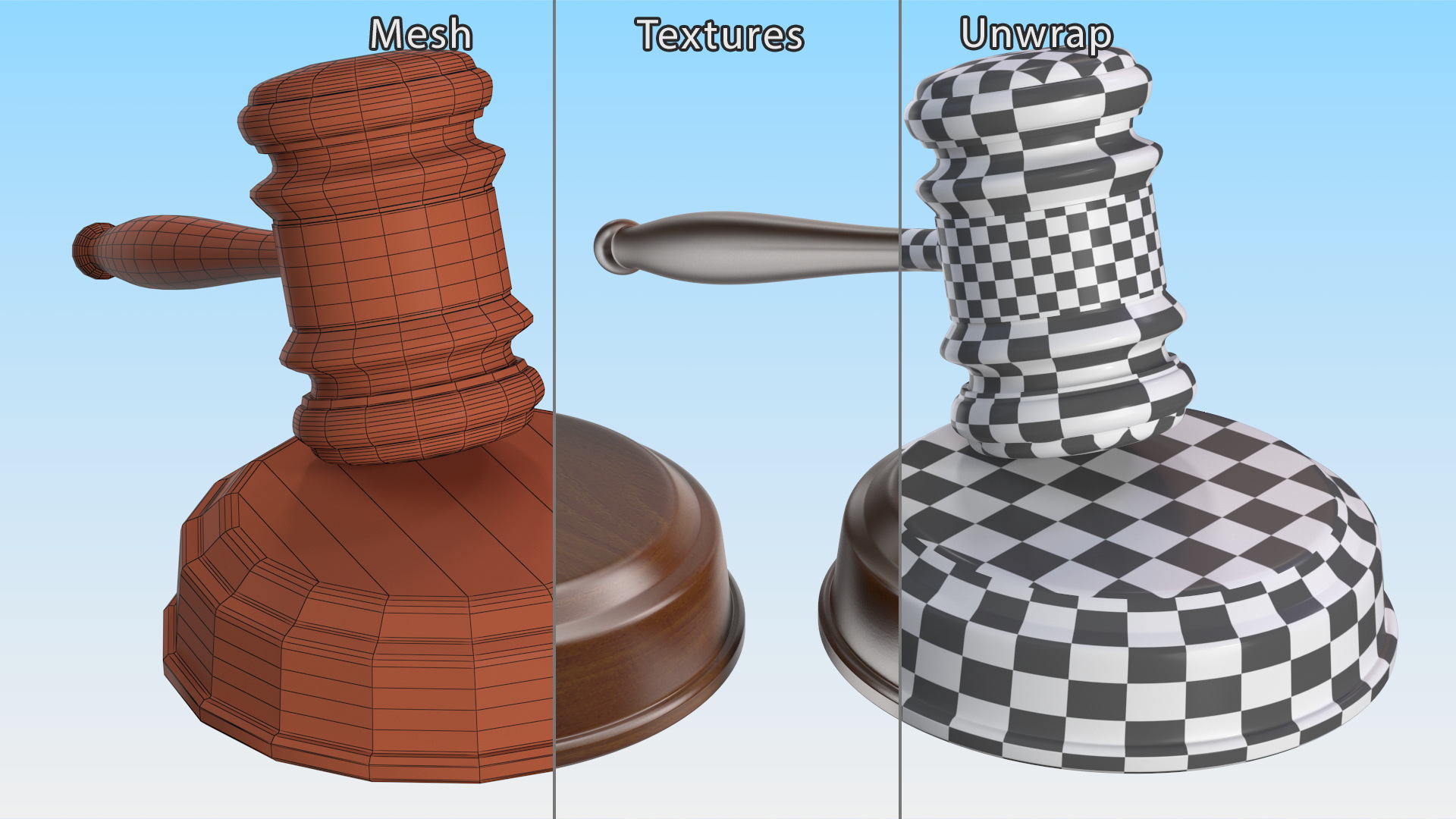 Judges Gavel 3D