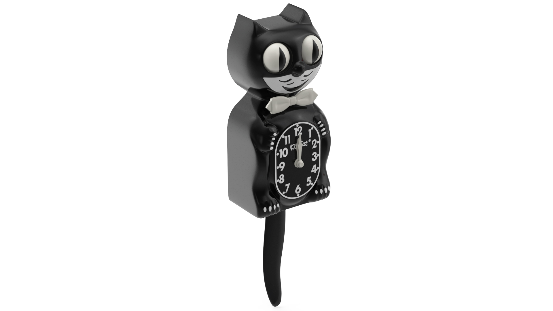 Black Kit Cat Clock 3D model