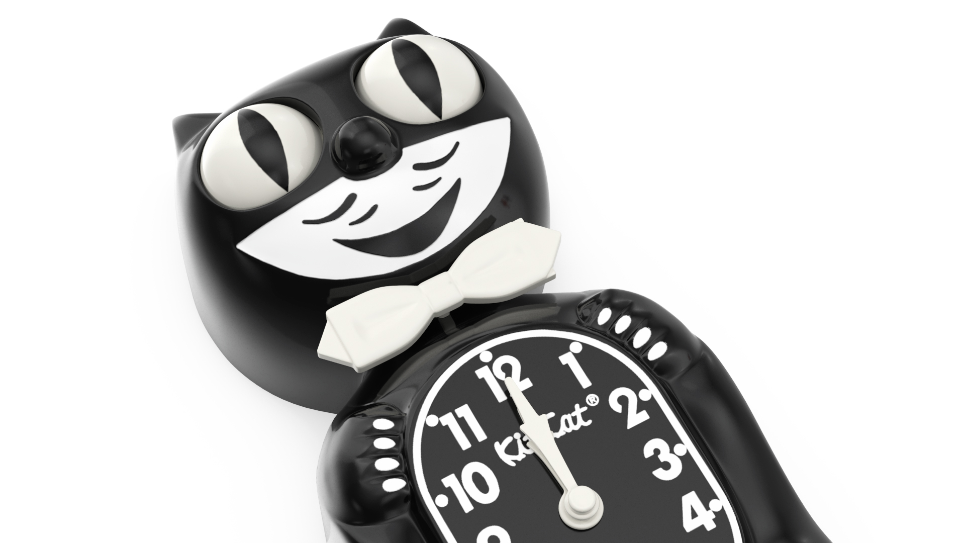 Black Kit Cat Clock 3D model