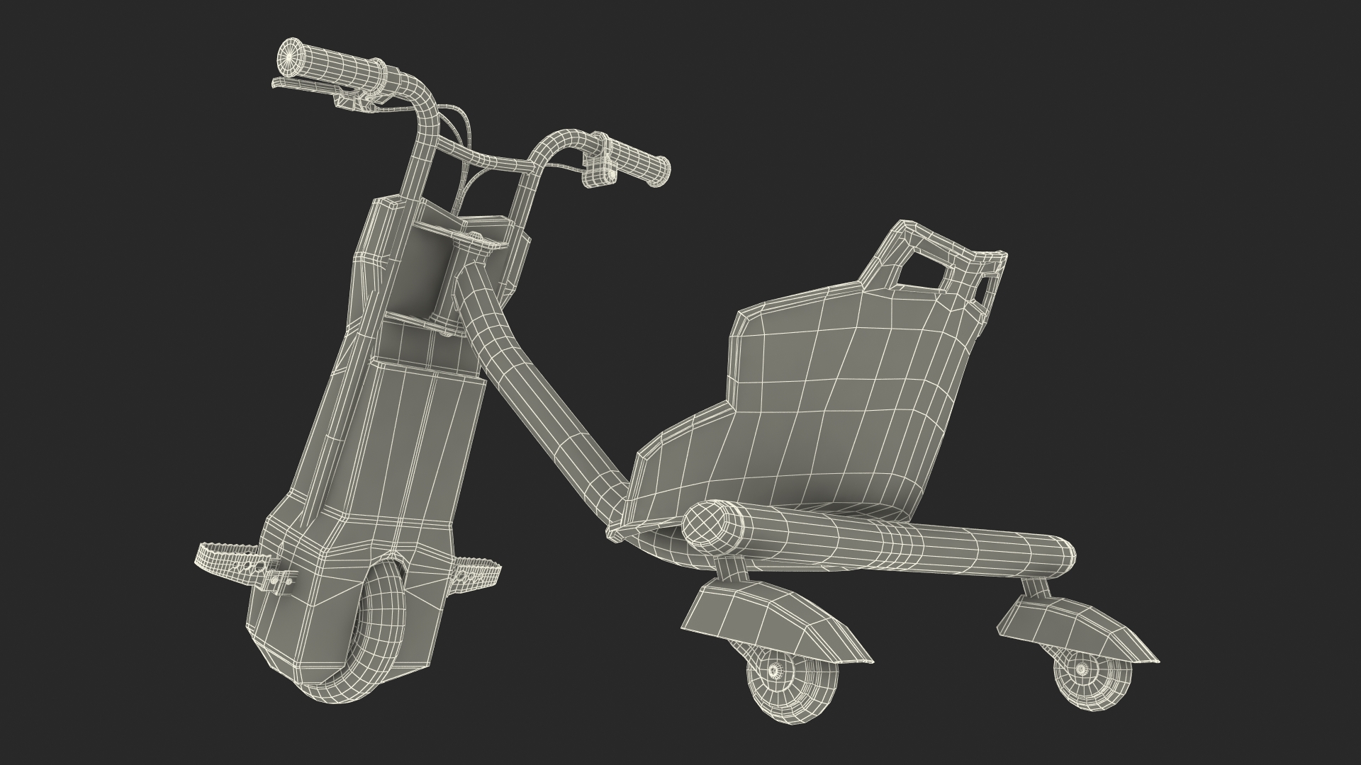 3D model Electric Drift Tricycle Rigged