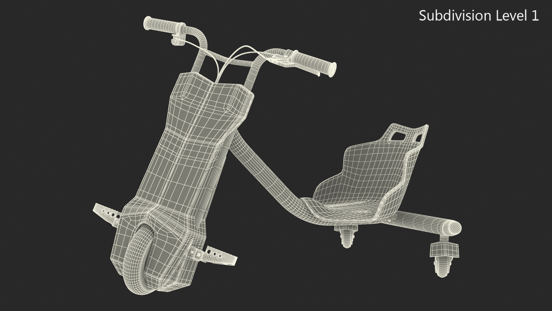 3D model Electric Drift Tricycle Rigged