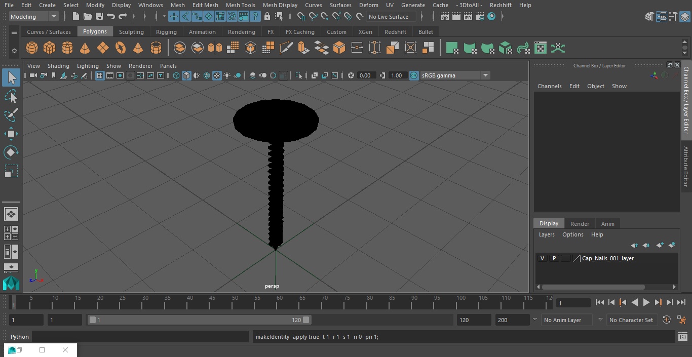 Cap Nails 3D model