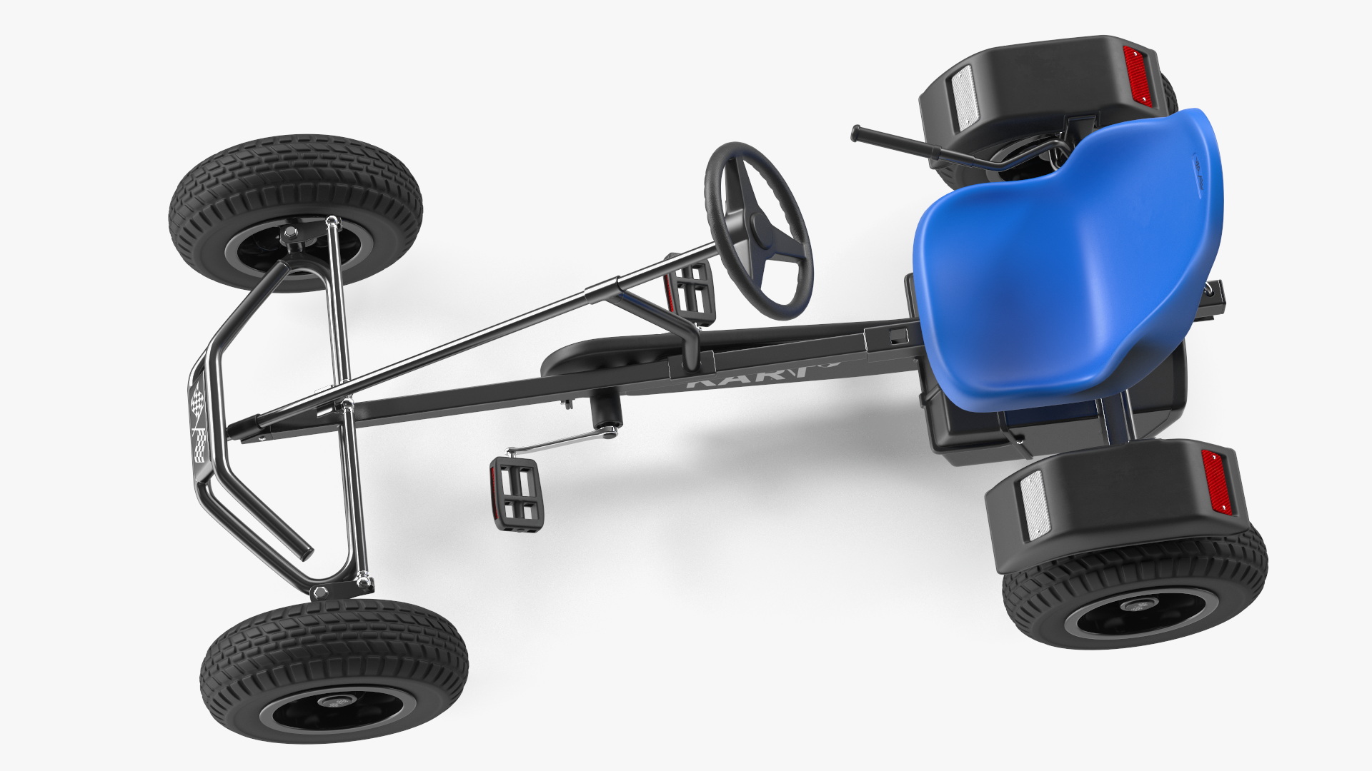 3D Pedal Go Kart Blue model