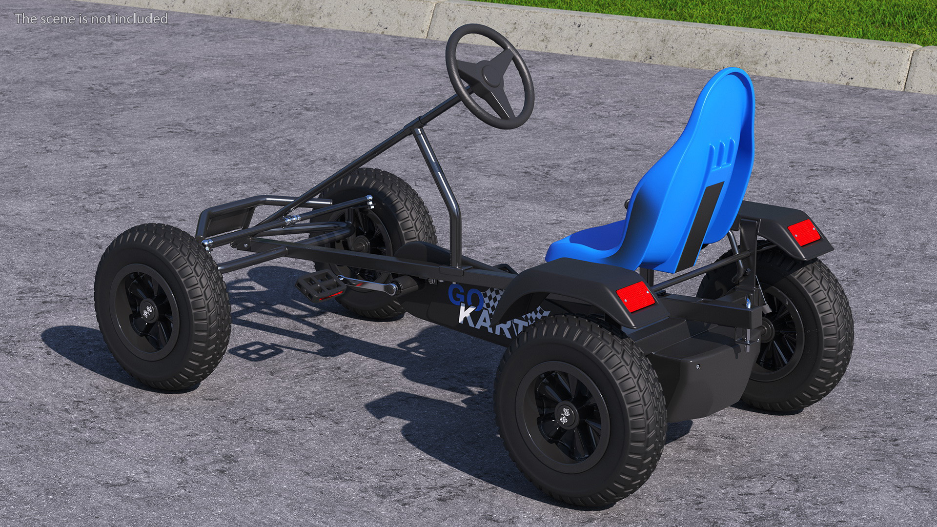 3D Pedal Go Kart Blue model